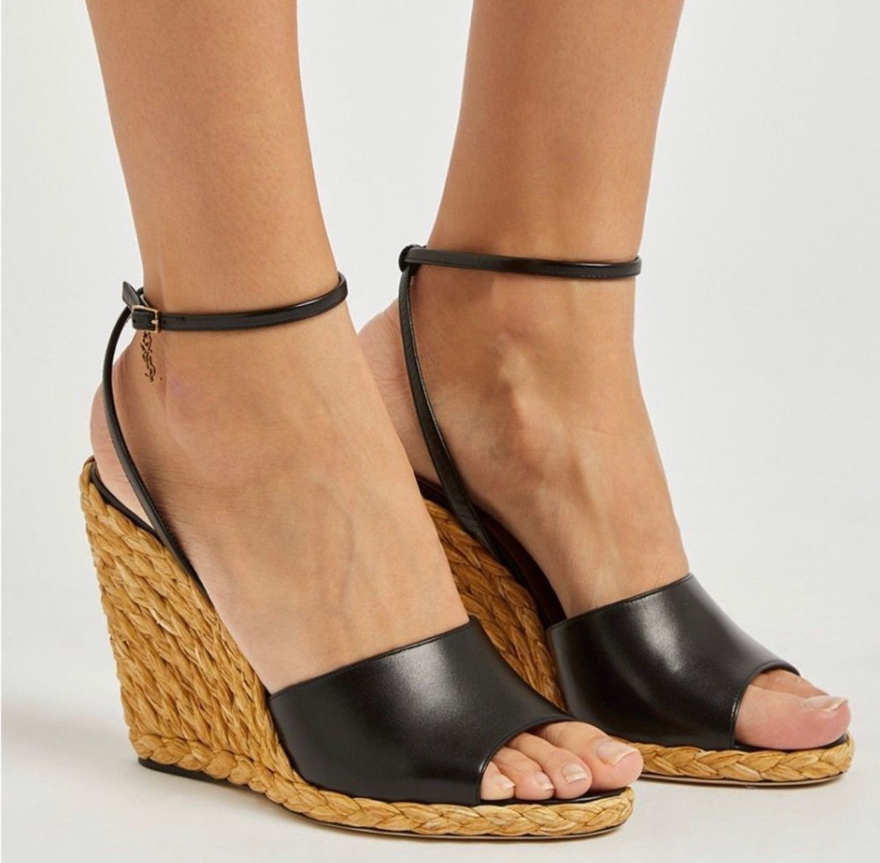 Yves Saint Laurent Saint Laurent leather espadrille wedge sandals size 38 Size US 8 / IT 38 - 4 Thumbnail
