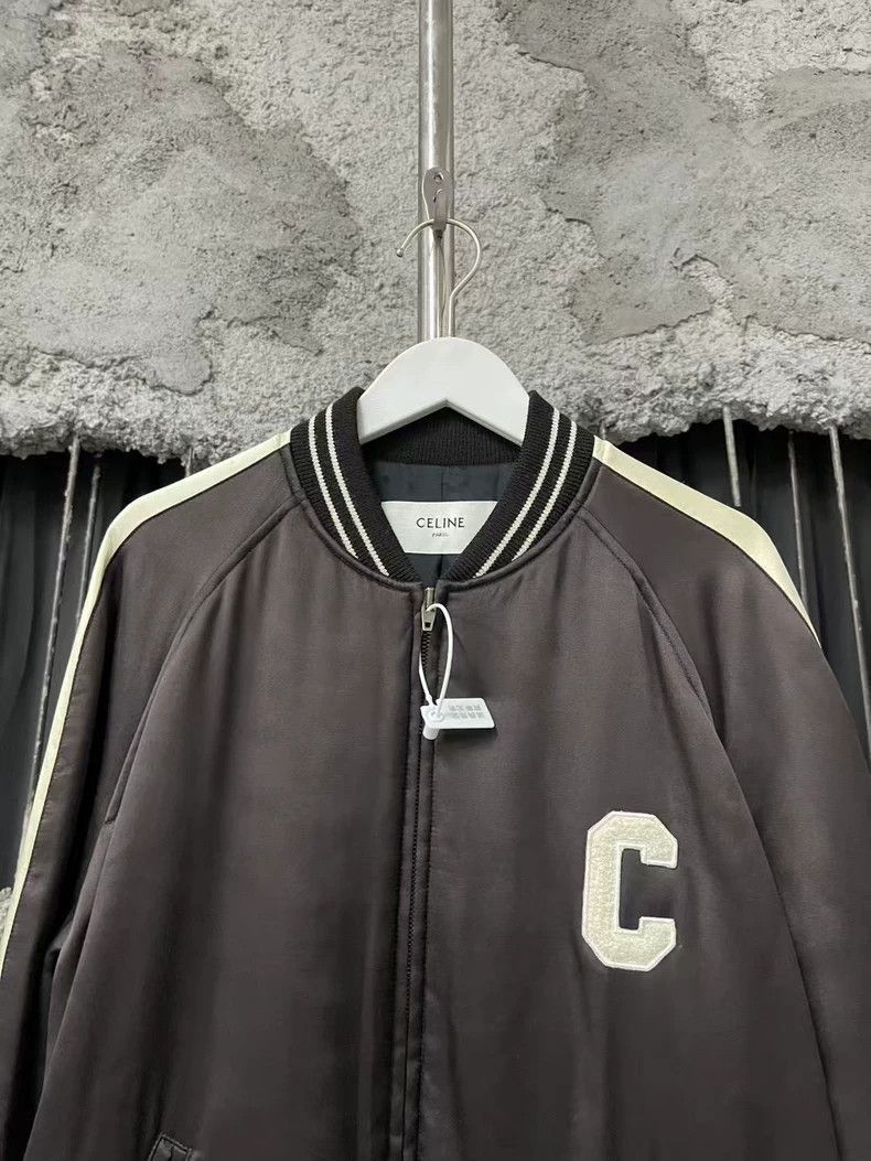 Celine Celine Black and White Logo Baseball Jacket Size US M / EU 48-50 / 2 - 3 Thumbnail
