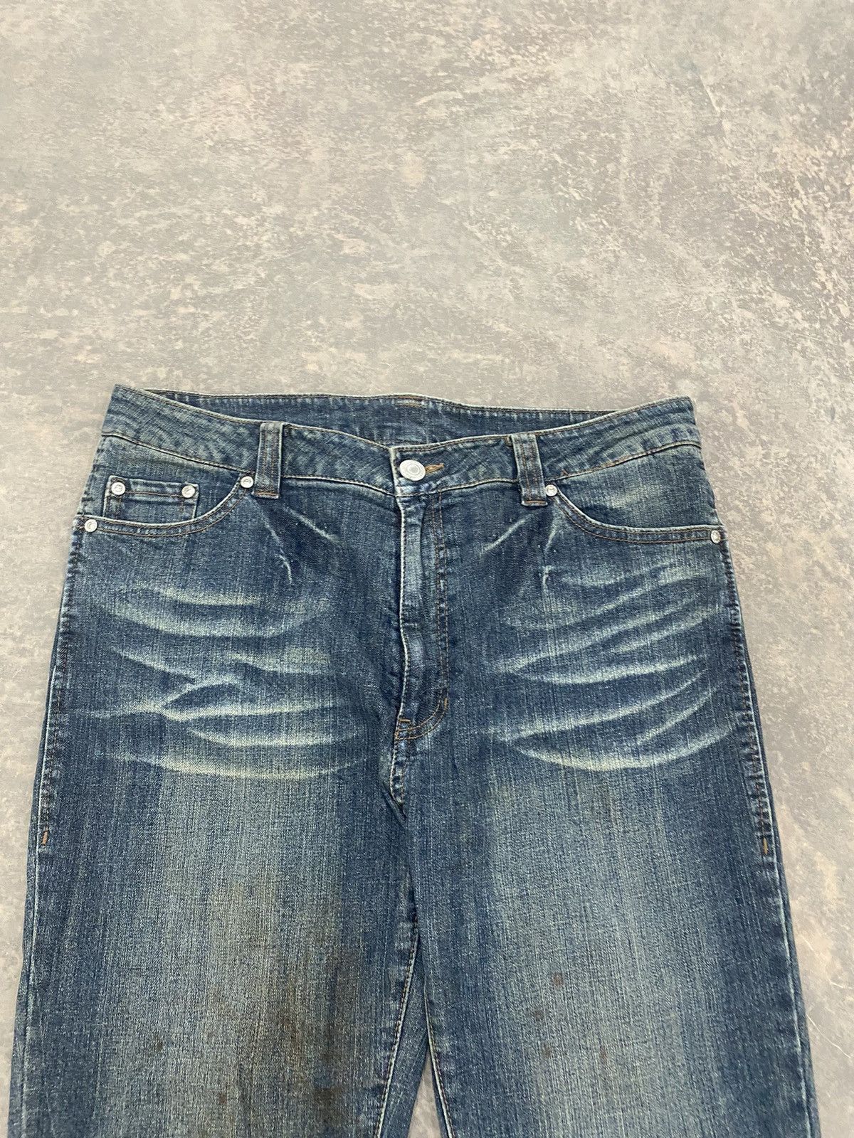 Hysteric Glamour VINTAGE JAPAN BRAND FLARE JEANS WASH LGB PUNK PANTS Size US 35 - 5 Thumbnail