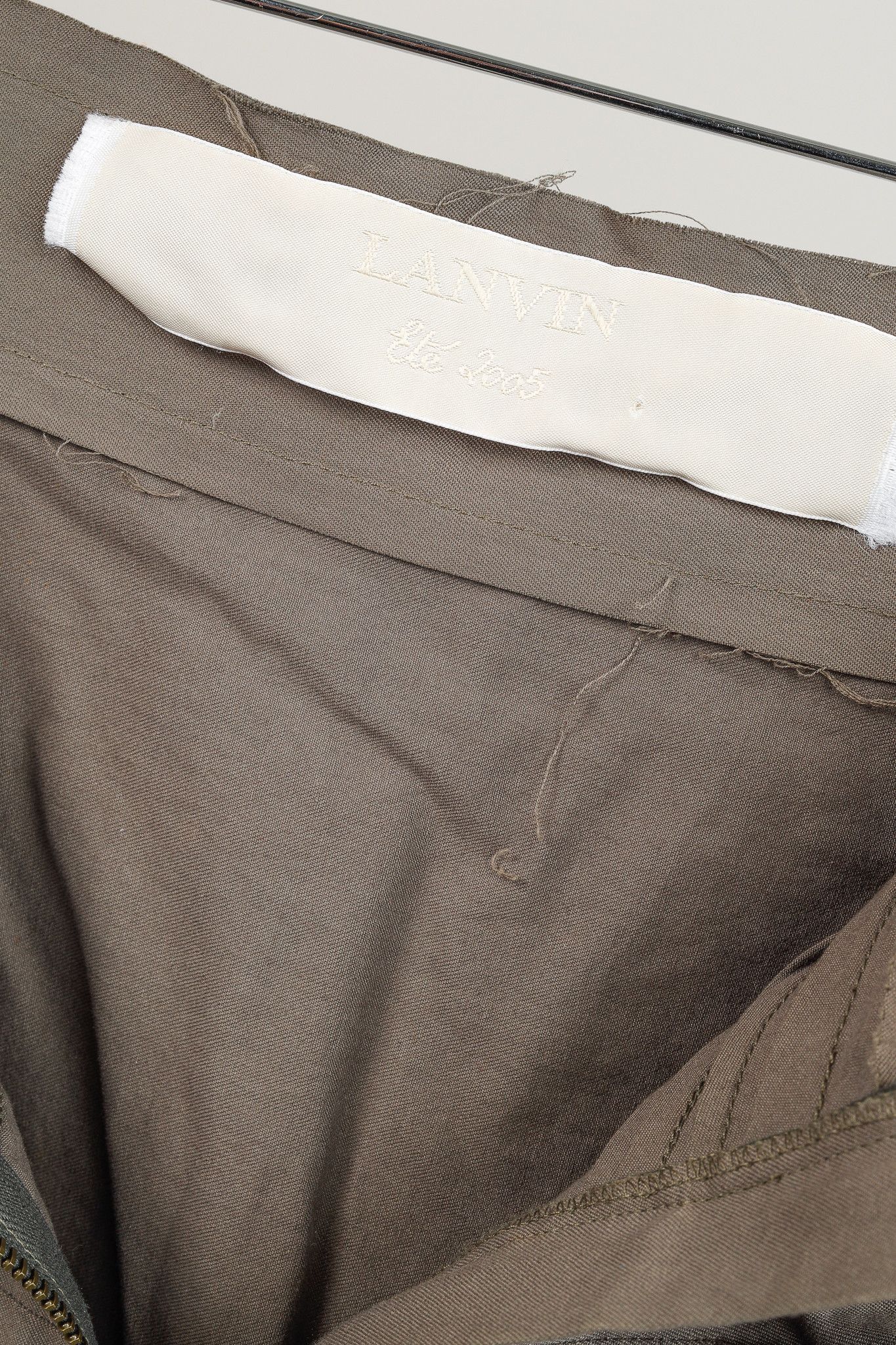 Lanvin Lanvin SS/05 Taupe Pleated Zip-Front Knee-Length Skirt Size 29" - 7 Thumbnail