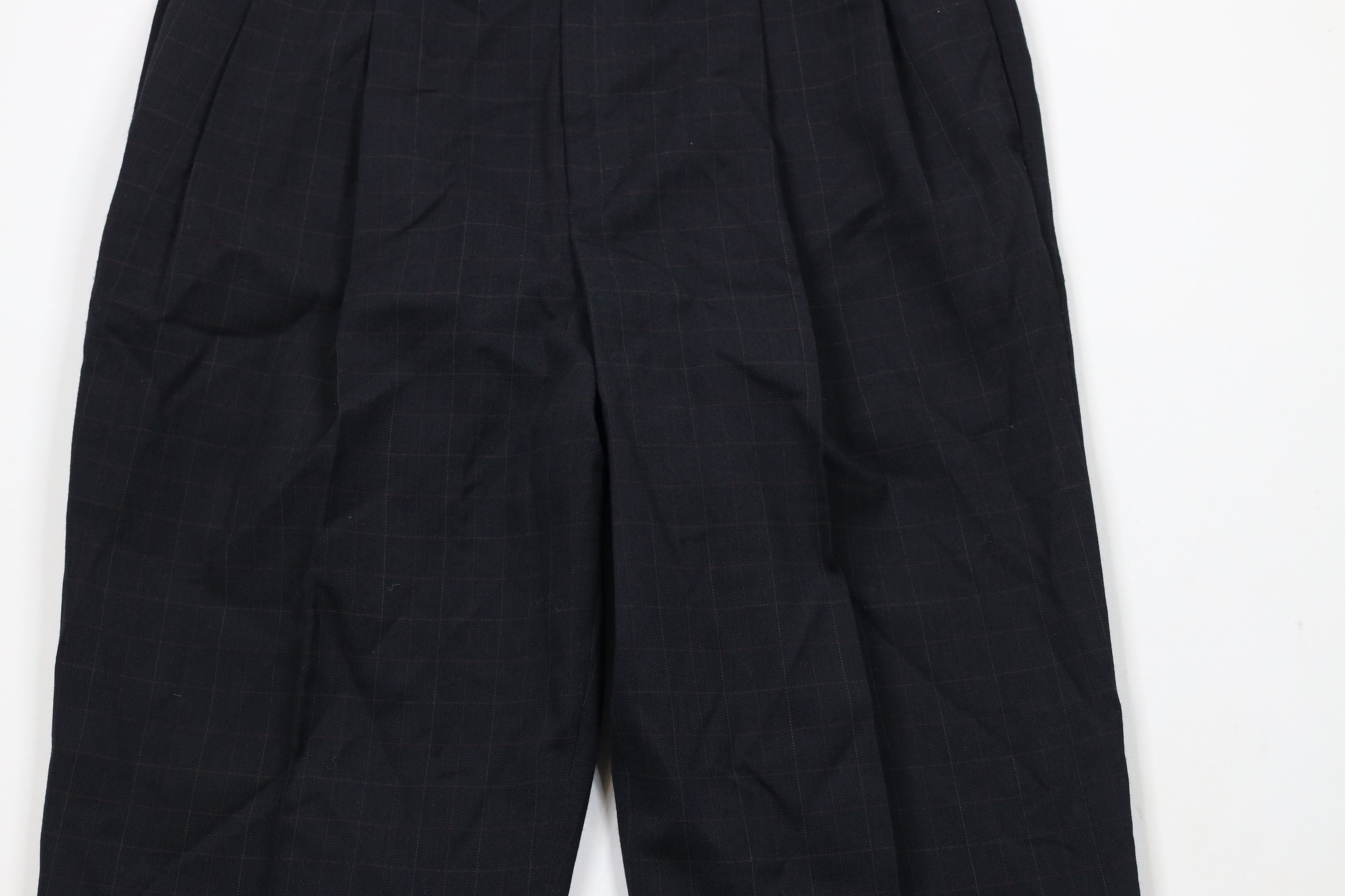 Vintage Vintage 90s Streetwear Cuffed Worsted Wool Chino Pants Plaid Size US 34 / EU 50 - 3 Thumbnail