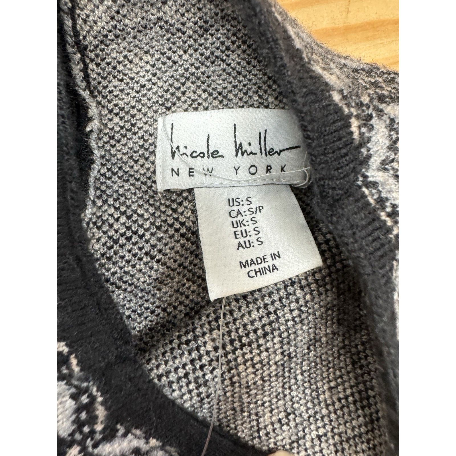Nicole Miller Nicole Miller Geo Print Black White Sweater Dress Size S NWT Size S / US 4 / IT 40 - 11 Thumbnail