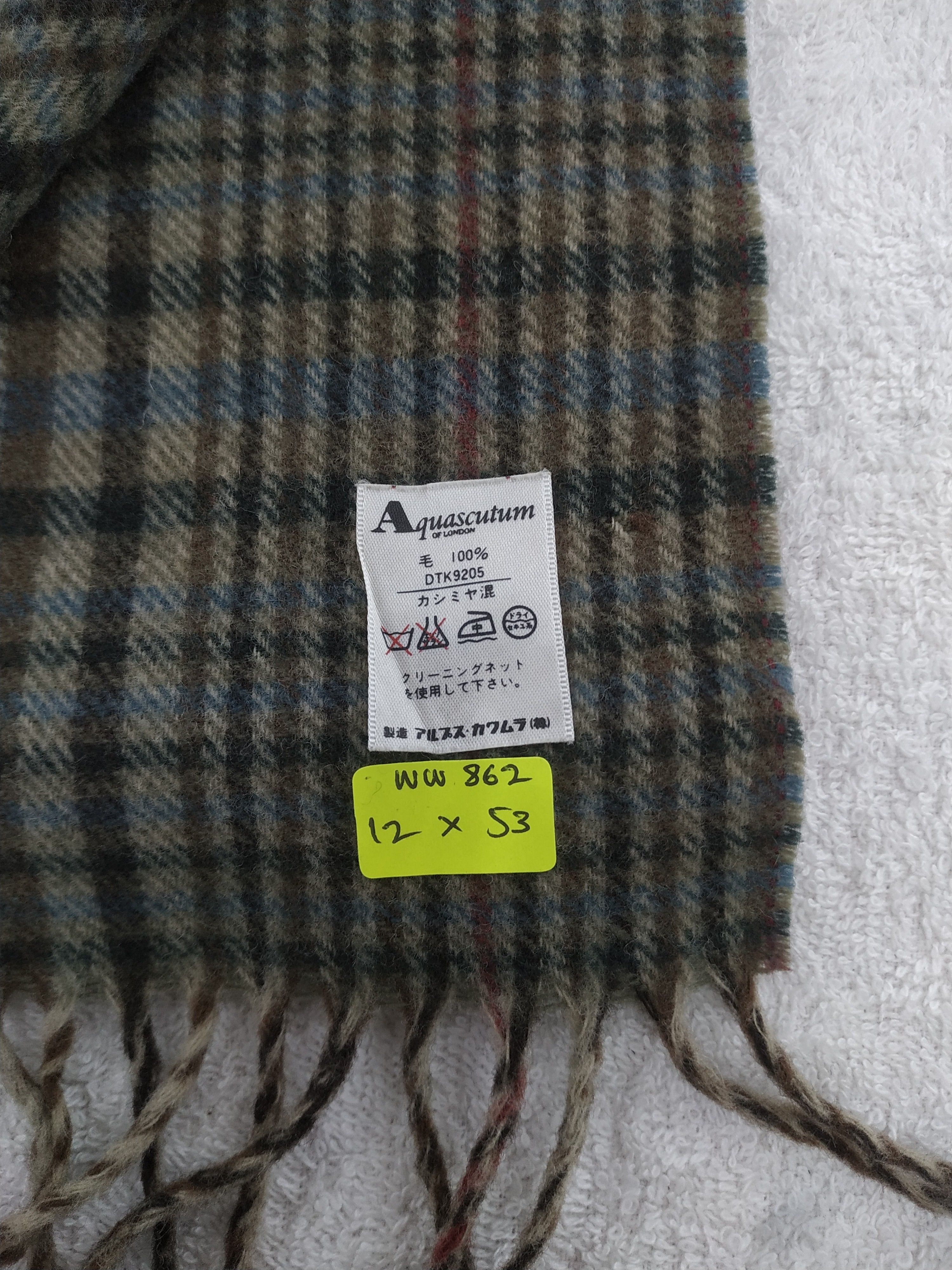 Aquascutum × Vintage Aquascutum Scarf / Muffler / Neckwear - WW862 Size ONE SIZE - 5 Thumbnail