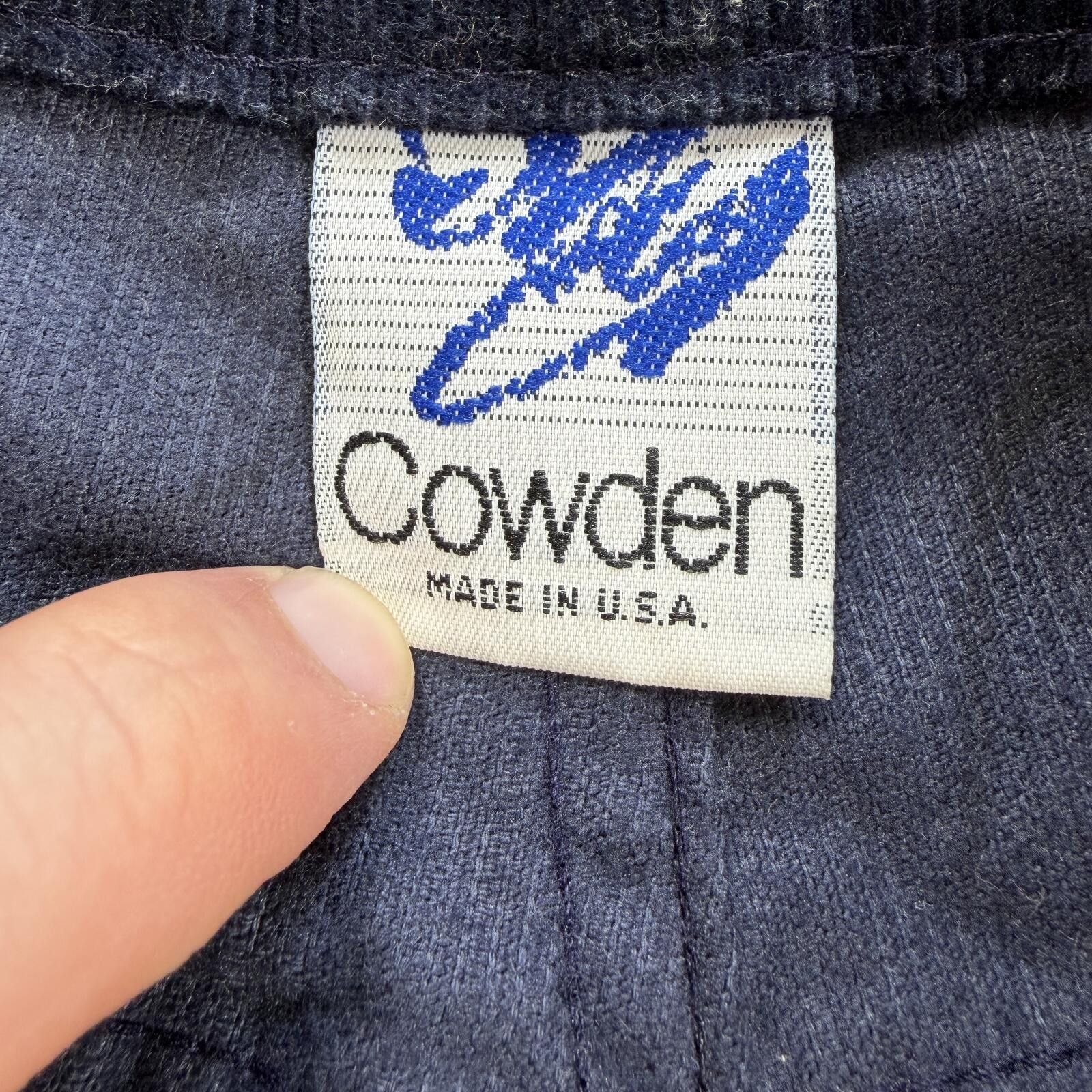 Other Vintage 80s Cowden Navy Corduroy Pants 32x34 Bootcut USA Size 32" / US 10 / IT 46 - 5 Thumbnail