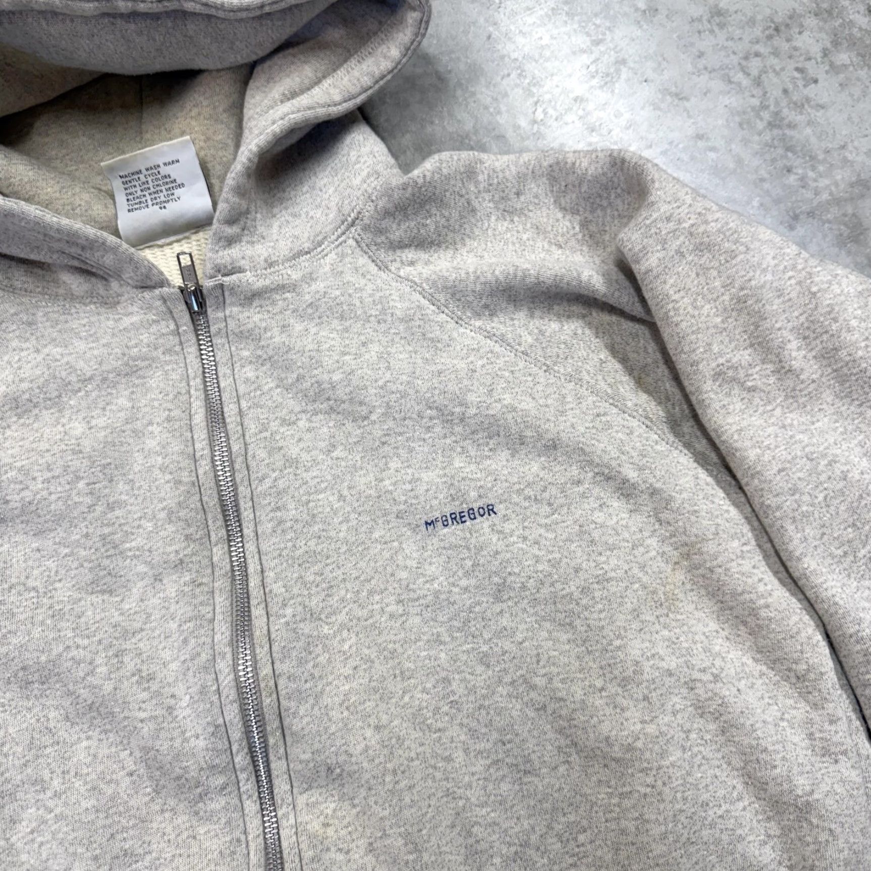 McGregor McGregor Hoodie Mens XL Gray Full Zip Thermal Lined Sweatshirt 80s Vintage Full Zip Pockets Embroidered Logo Zipper Size US XL / EU 56 / 4 - 5 Thumbnail