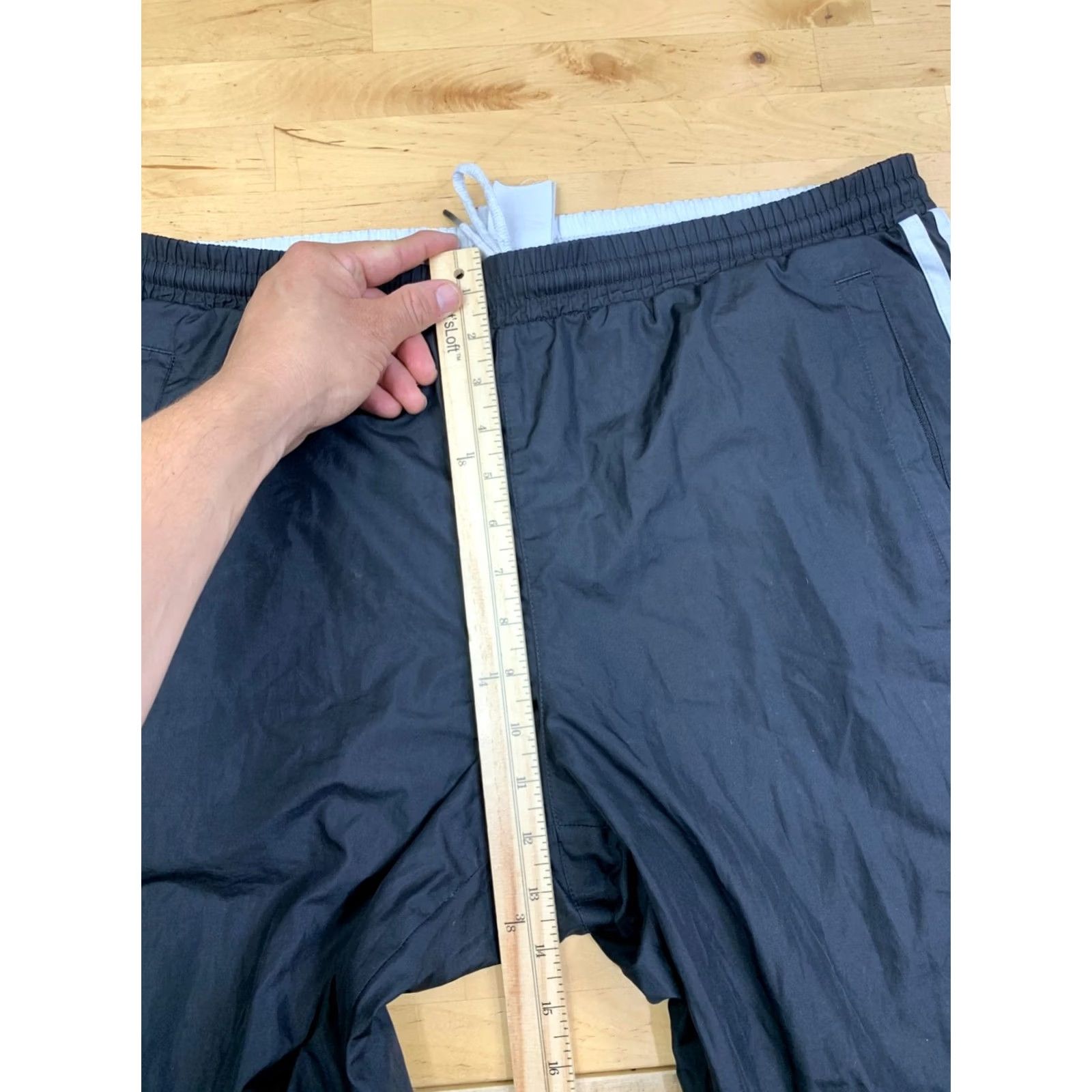 Adidas Adidas Track Pants Men L Black Drawstring Casual Lined Activewear Size US 33 - 7 Thumbnail
