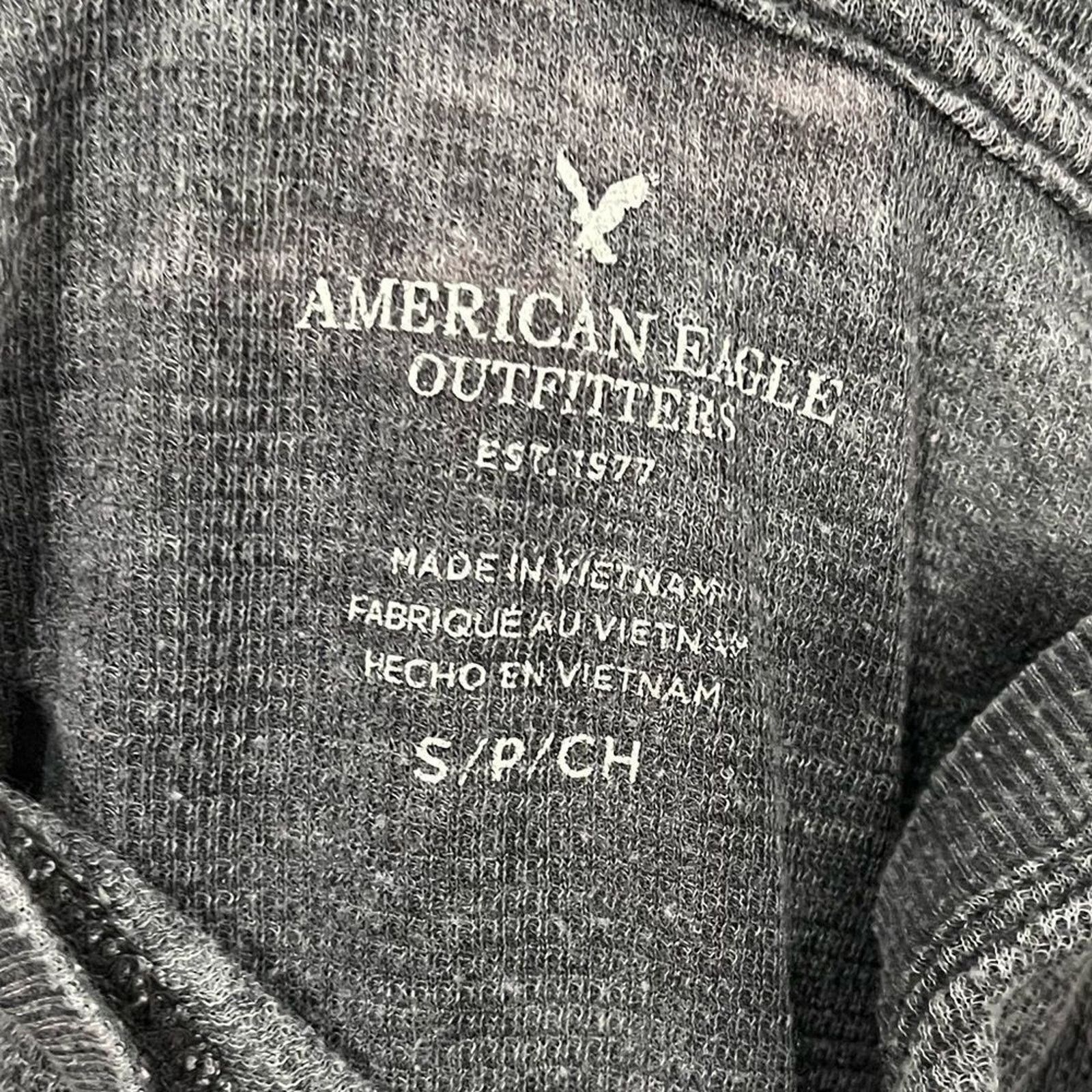 American Eagle Outfitters American Eagle Acid Wash Burnout Pullover Hoodie Size S Size S / US 4 / IT 40 - 4 Thumbnail