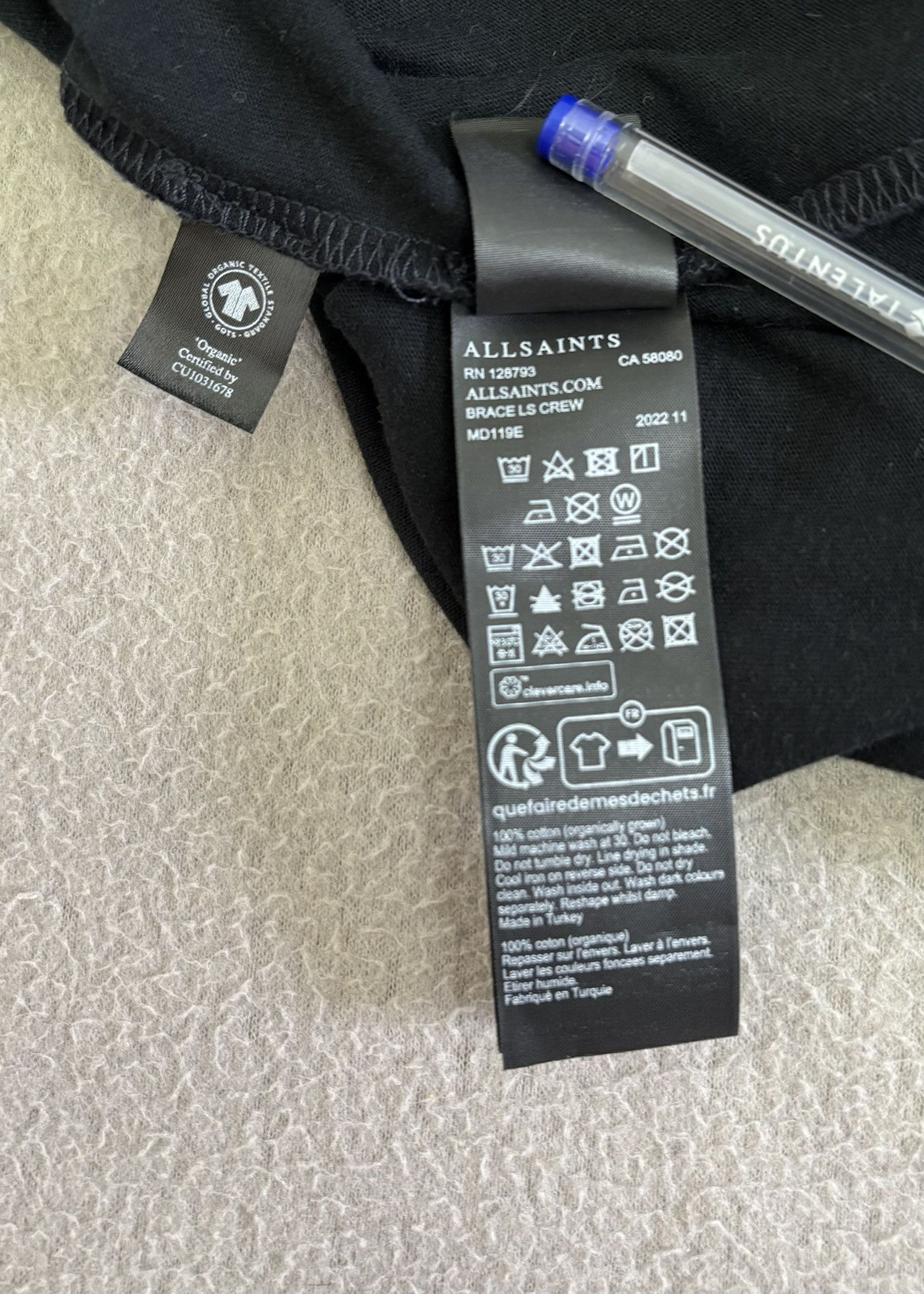 Allsaints AllSaints Longsleeve Black Large Size US L / EU 52-54 / 3 - 10 Thumbnail