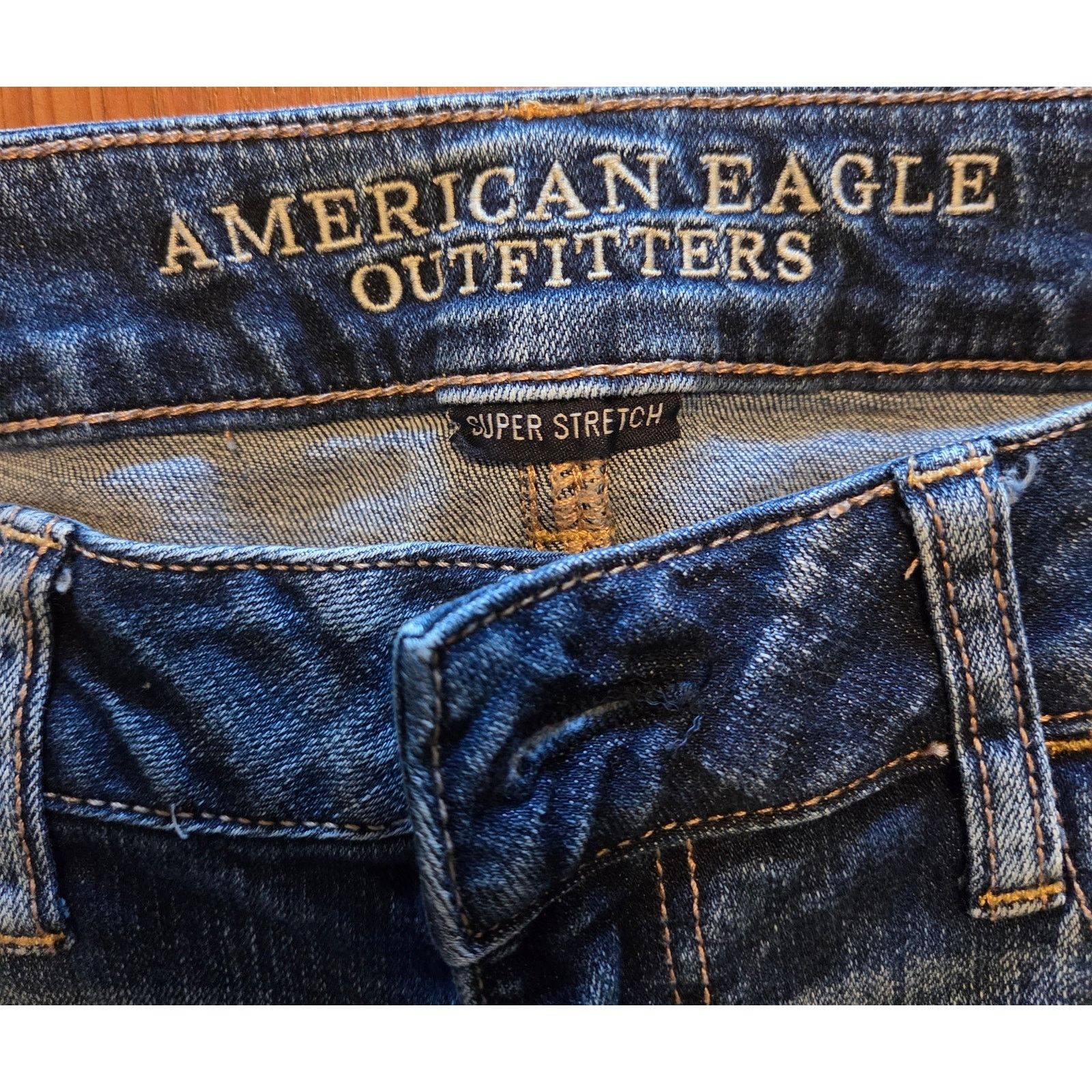 American Eagle Outfitters American Eagle Acid Wash Blue Denim Jeggings - Size 8 Size 30" / US 8 / IT 44 - 5 Thumbnail