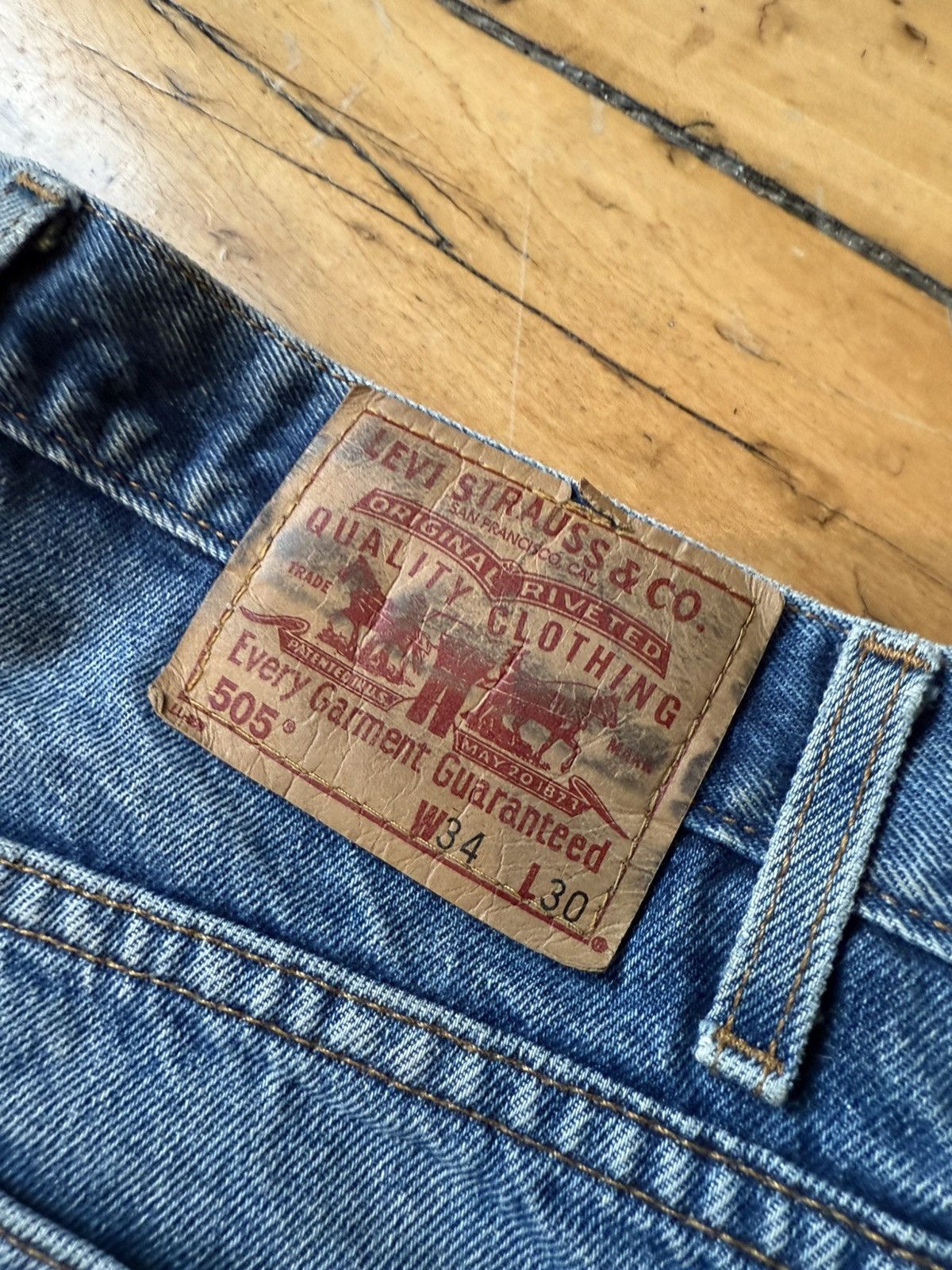 Levi's Vintage Early 2000's Levis 505xx Blue Faded Size US 34 / EU 50 - 13 Thumbnail