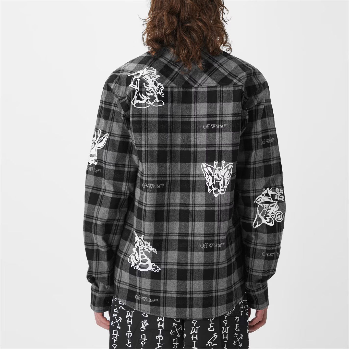 Off-White o1g2r1mq0326 Character Check Cotton Overshirt in Multicolor Size US M / EU 48-50 / 2 - 4 Thumbnail