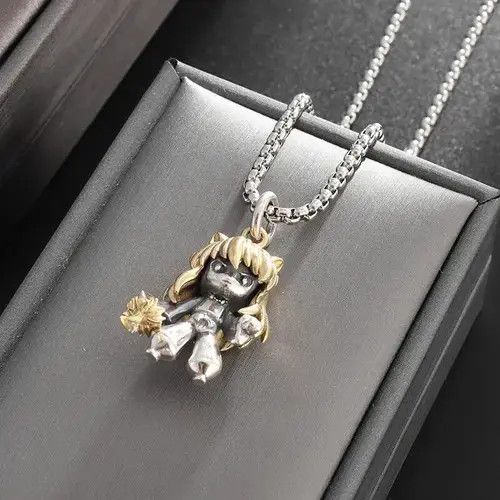 Jewelry × Vintage Cute Yellow-Haired Little Girl Necklace Size ONE SIZE - 4 Thumbnail