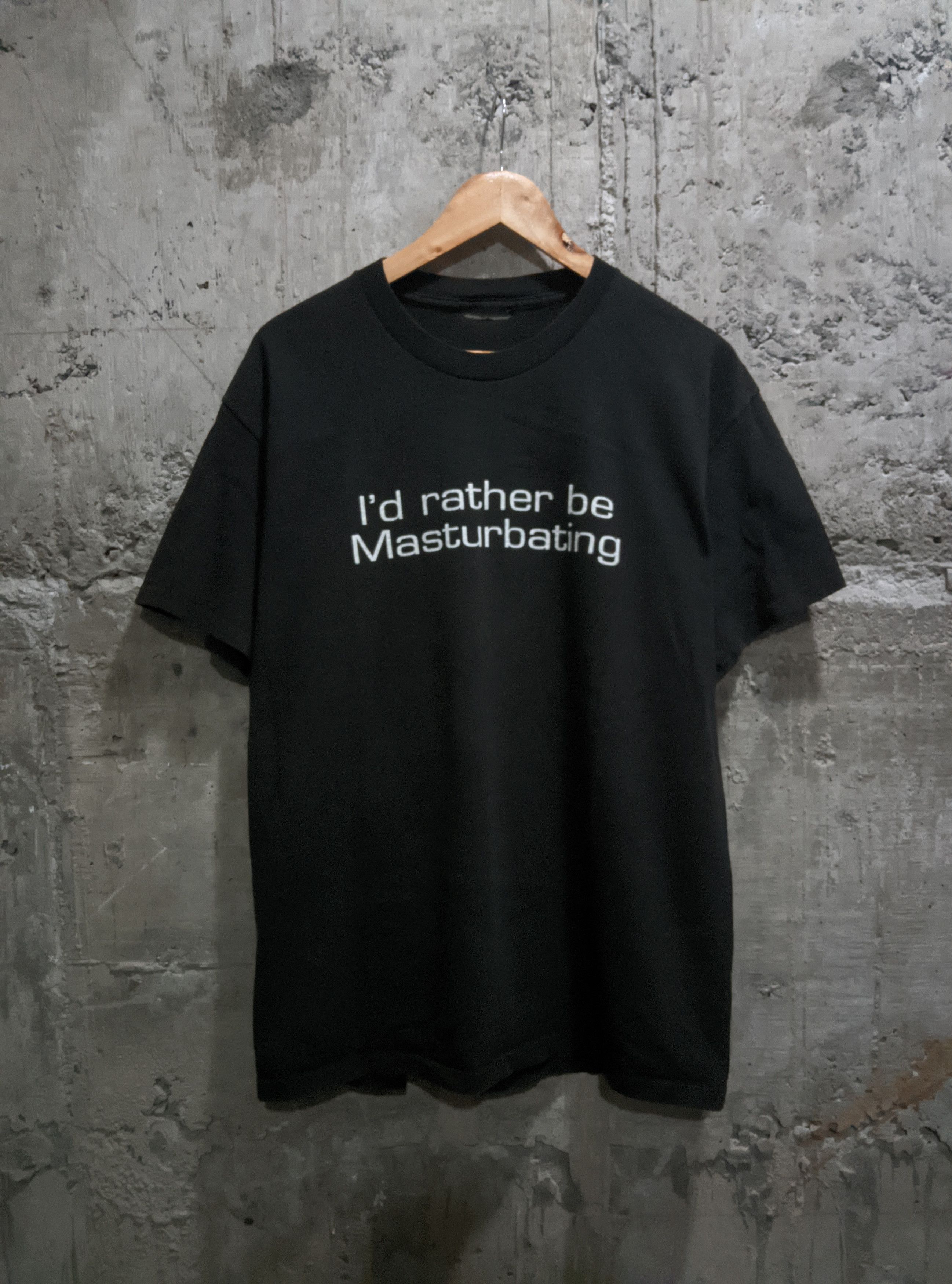 Vintage Vintage 90s Id rather be masturbating pornstar parody sex Size US XL / EU 56 / 4 - 1 Thumbnail
