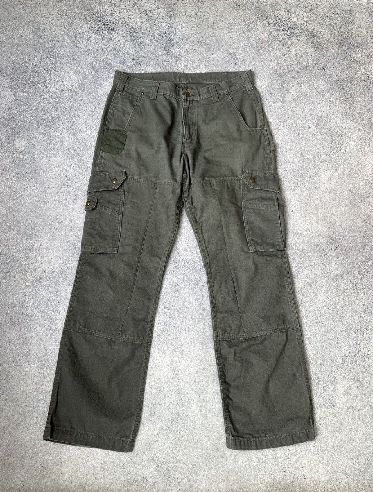 Carhartt Vintage CARHARTT RELAXED RIPSTOP CARGO DOUBLE KNEE PANTS Size US 34 / EU 50 - 2 Thumbnail