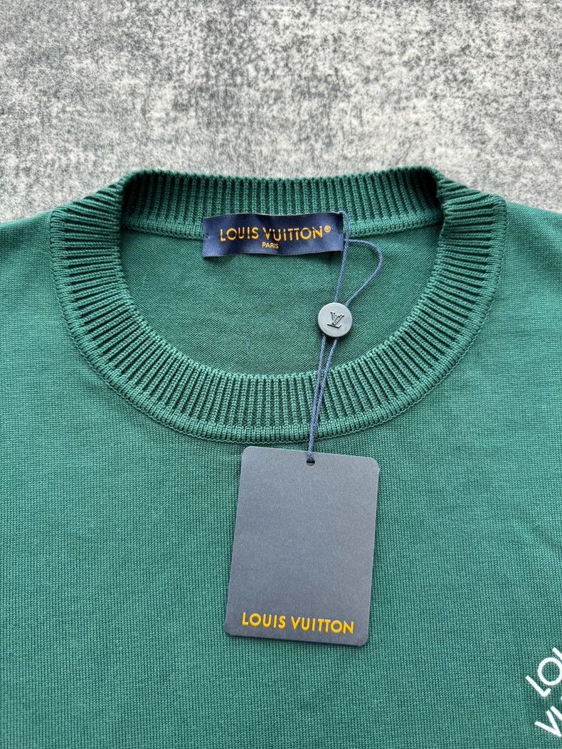 Louis Vuitton Louis Vuitton size 4l Black-green pin knit short sleeve Size US M / EU 48-50 / 2 - 4 Thumbnail