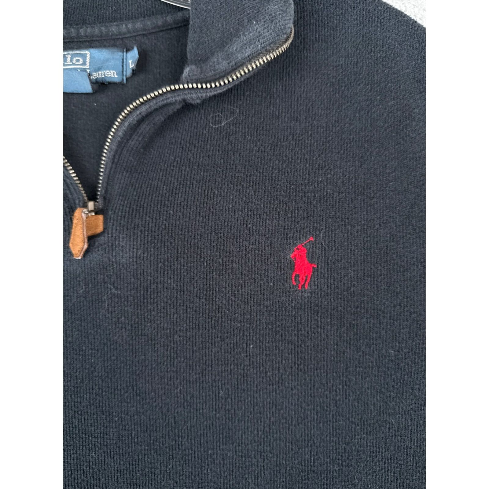 Ralph Lauren VINTAGE Polo Ralph Lauren Sweater Shirt Adult Large Black 1/4 Zip Mock Neck Pullover Mens Regular Knit Polo RL Size US L / EU 52-54 / 3 - 6 Thumbnail