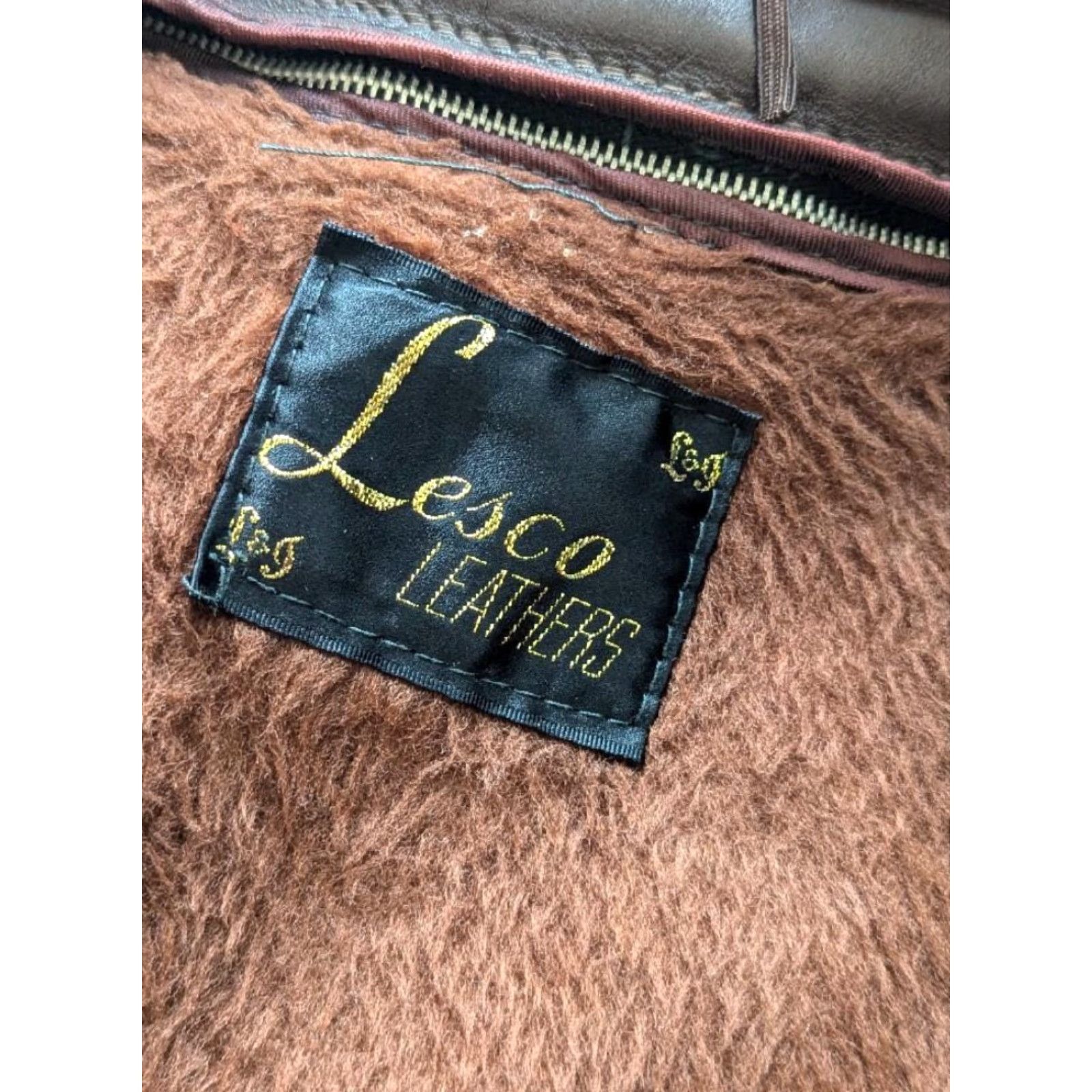 Vintage VINTAGE Lesco Leather Motorcycle Jacket - 40 Chest, Brown - Lined Cafe Racer, 1970s, Men’s size M Size US M / EU 48-50 / 2 - 6 Thumbnail