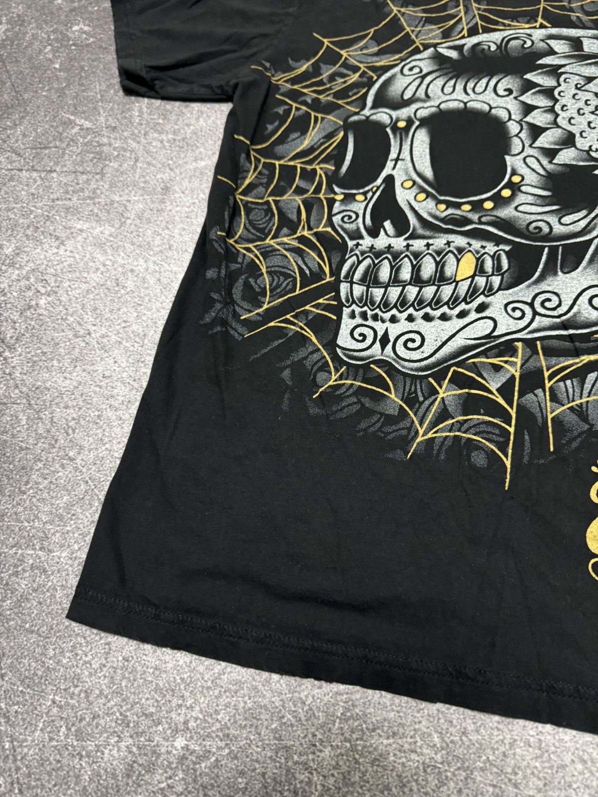 Ed Hardy Vintage Y2K Emperor Elernity Distressed Washed Sull T-Shirt Size US M / EU 48-50 / 2 - 14 Thumbnail