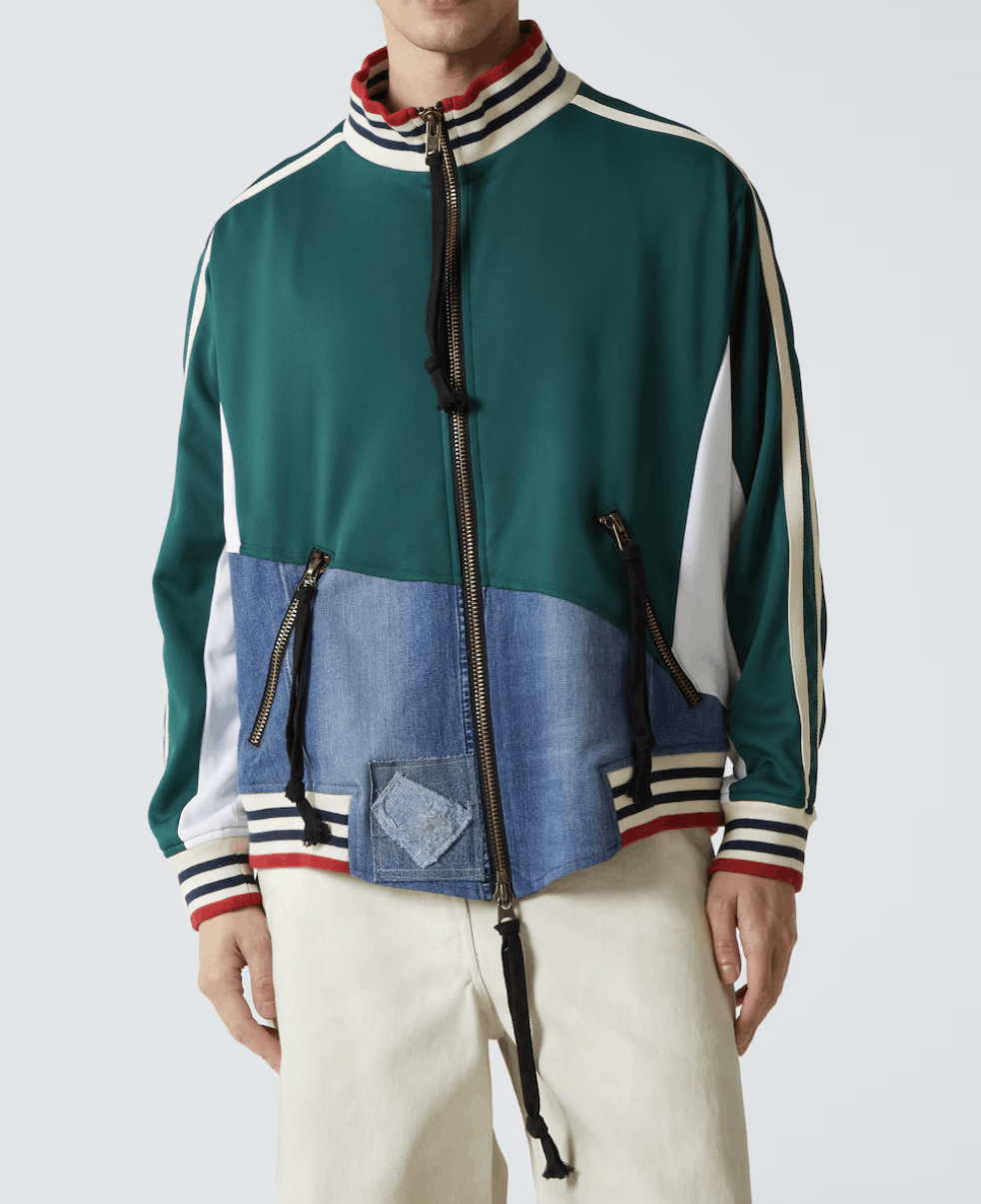 Greg Lauren Ibrid Denim/Fabric Track Jacket Size US XL / EU 56 / 4 - 1 Thumbnail
