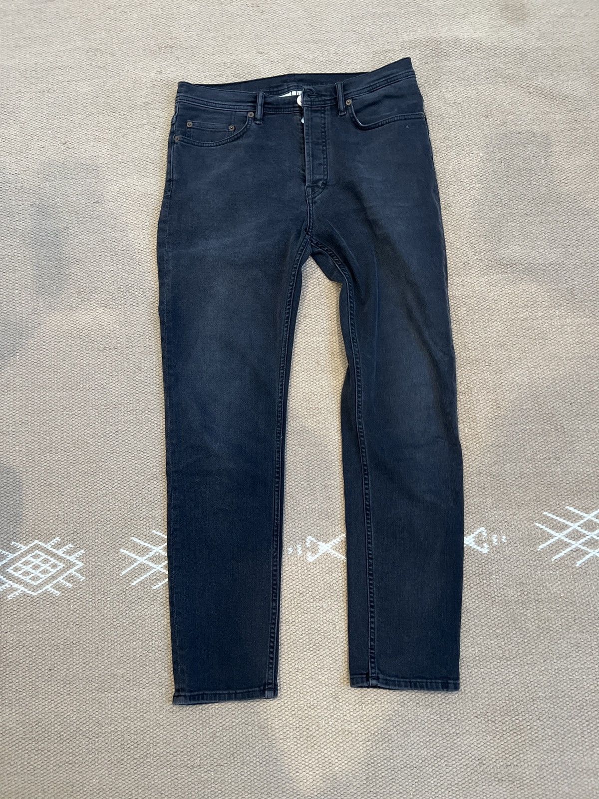 image of Acne Studios River Washed Black Jeans Size 31, Men's