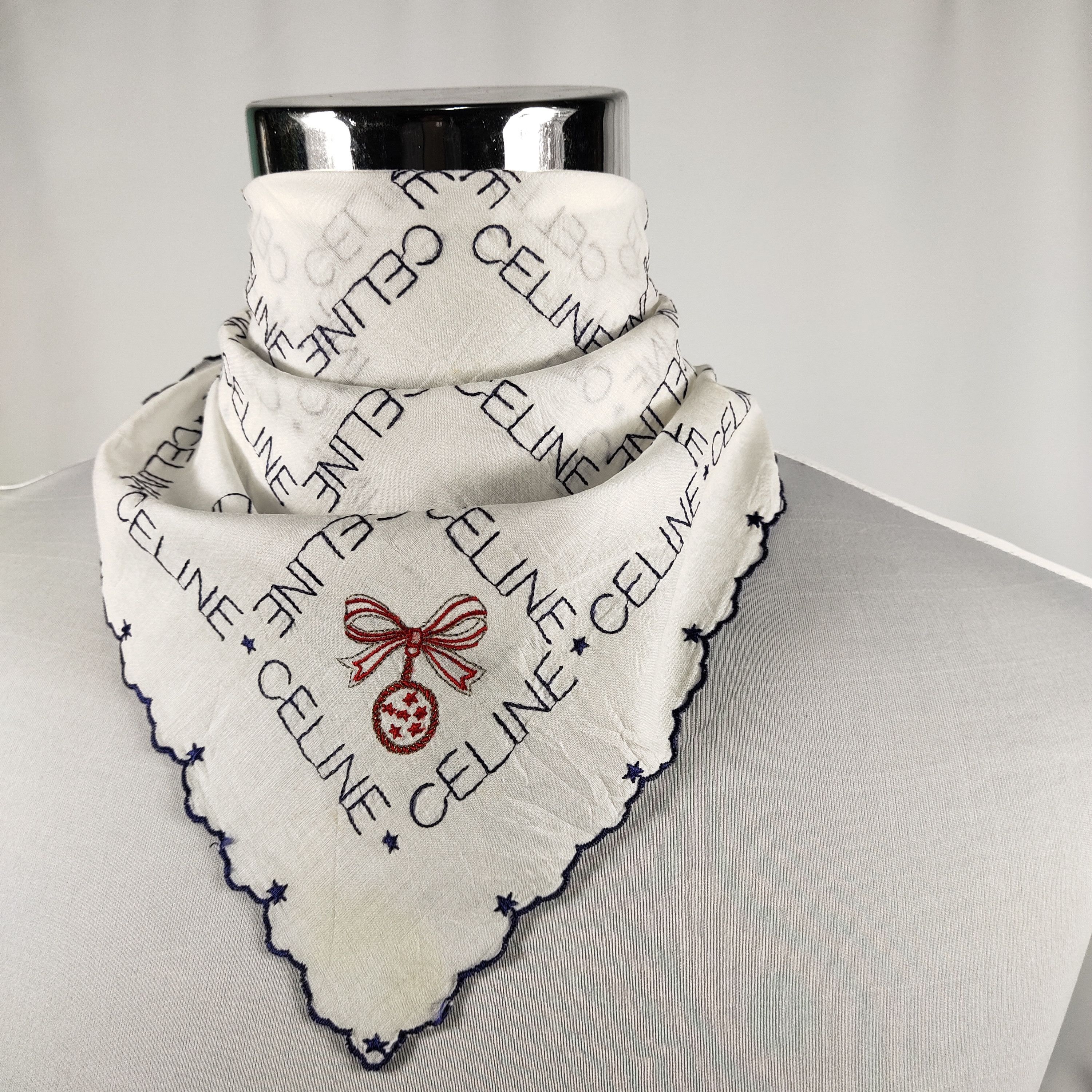 Celine × Vintage Celine Handkerchief / Neckerchief / Bandana FZ244 Size ONE SIZE - 1 Thumbnail