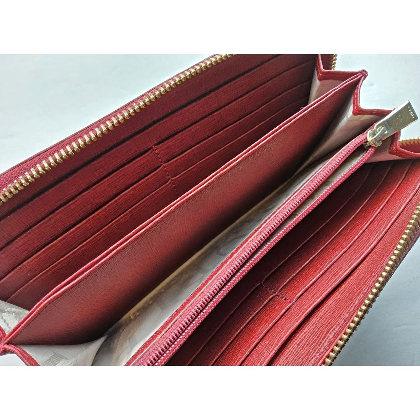 Furla Furla Wallet Zip-Around Leather Full Size Long Red Womens Size ONE SIZE - 4 Thumbnail
