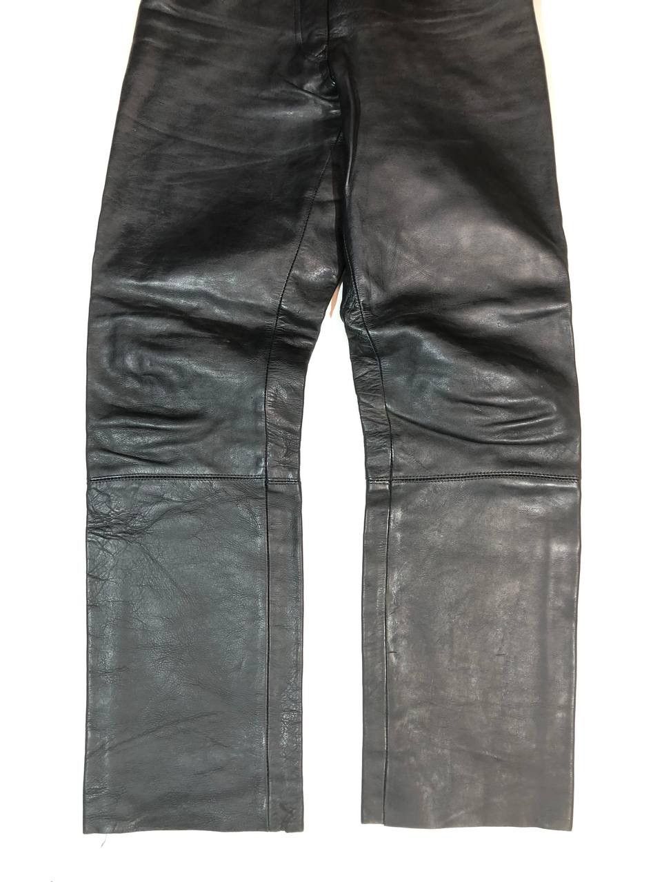 Vintage Polo Vintage Rare Biker Moto Leather Pants Size US 30 / EU 46 - 3 Thumbnail