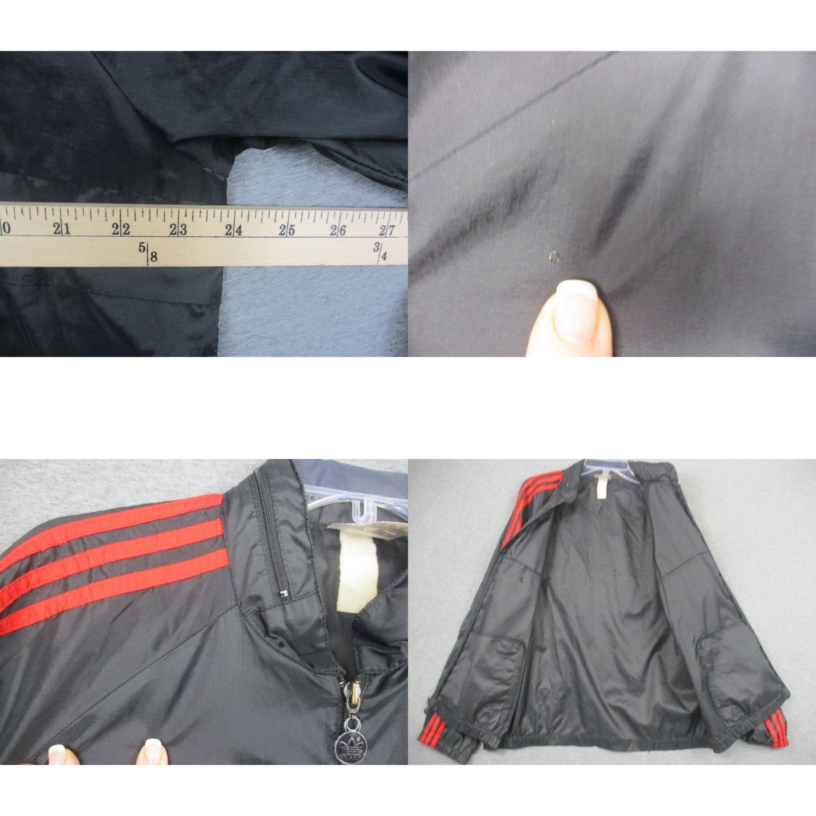 Adidas Vintage Adidas Track Jacket Windbreaker Mens Large Black 90s Trefoil Zip Full Zip Pockets 80s 90s Adidas Originals Size US L / EU 52-54 / 3 - 8 Thumbnail