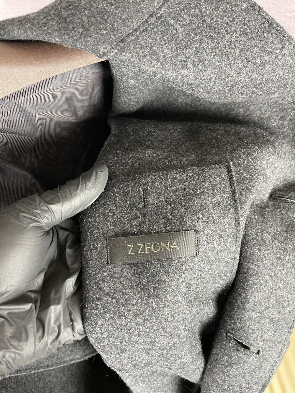 Z Zegna Z Zegna grey single breasted wool unlined trench coat logo Size US L / EU 52-54 / 3 - 13 Thumbnail