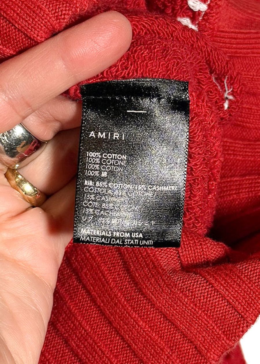 Amiri Amiri 2018 Red Shotgun Crocodile Embroidered Logo Sweatshirt Size US M / EU 48-50 / 2 - 8 Thumbnail