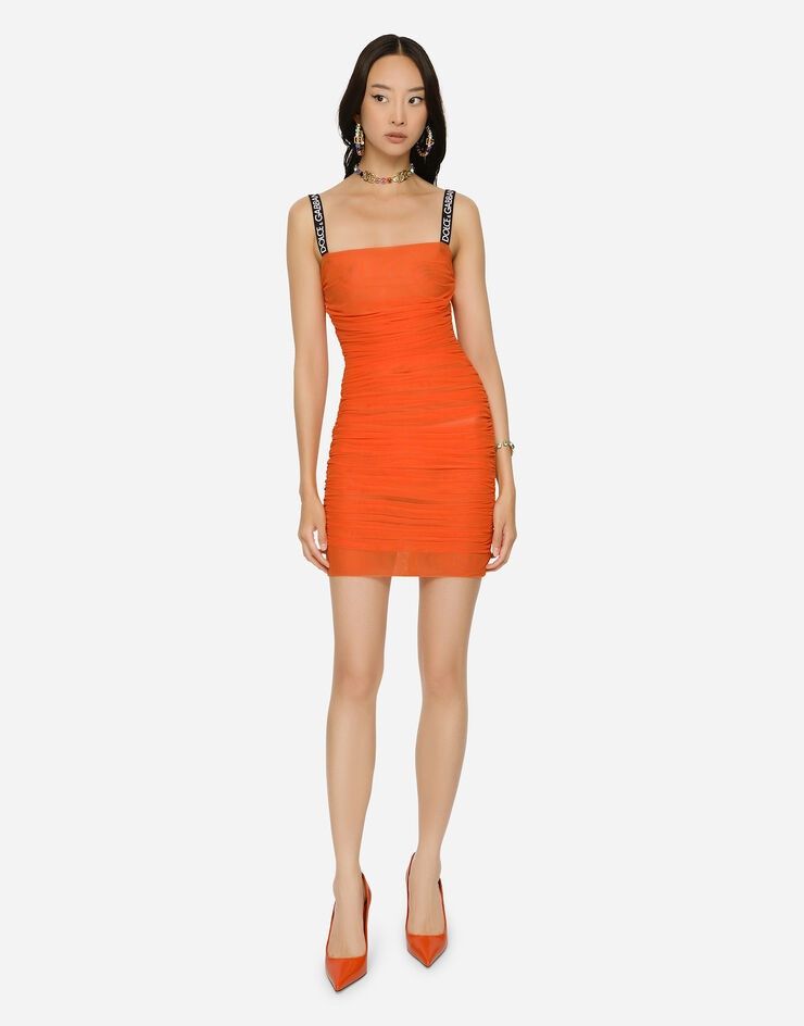 Dolce & Gabbana o1y0825 Mini Dress in Orange Size XS / US 0-2 / IT 36-38 - 3 Thumbnail