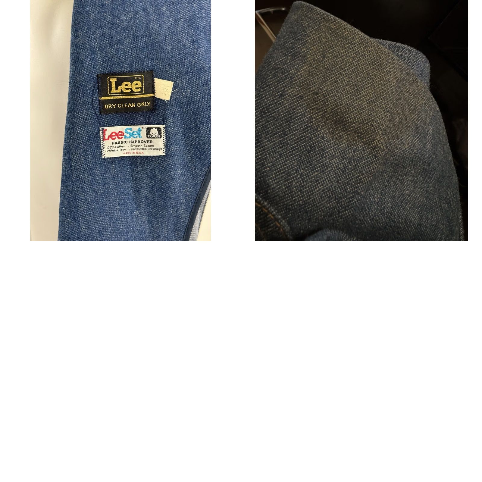 Lee LEE Denim Blazer Belted Vintage 38 Long Blue Cotton Men Muted 90s Jacket Womens? Size 38R - 8 Thumbnail