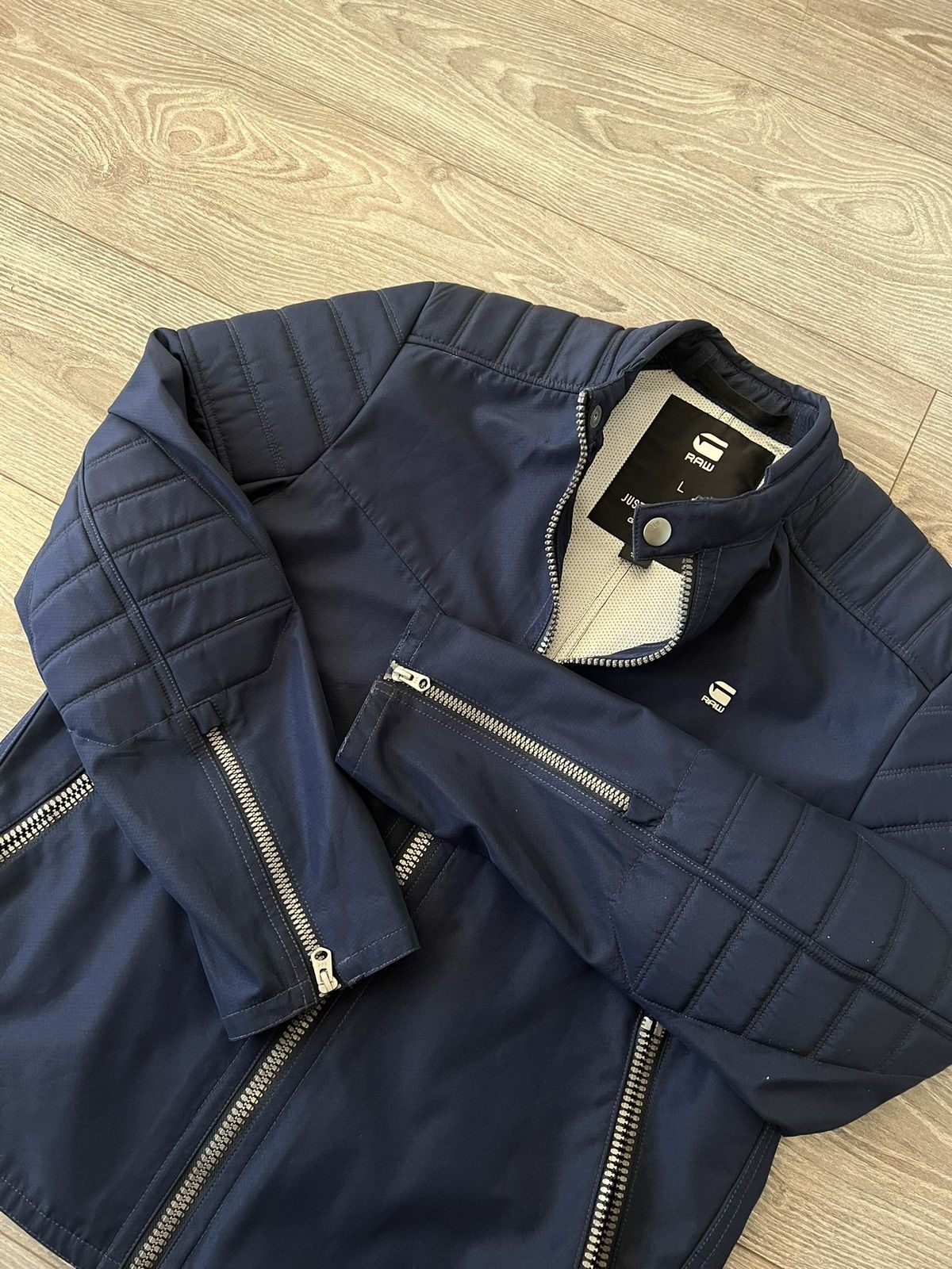 G-Star G Star Raw Denim Style Biker Moto Type Racing Style Jacket Size US L / EU 52-54 / 3 - 16 Thumbnail