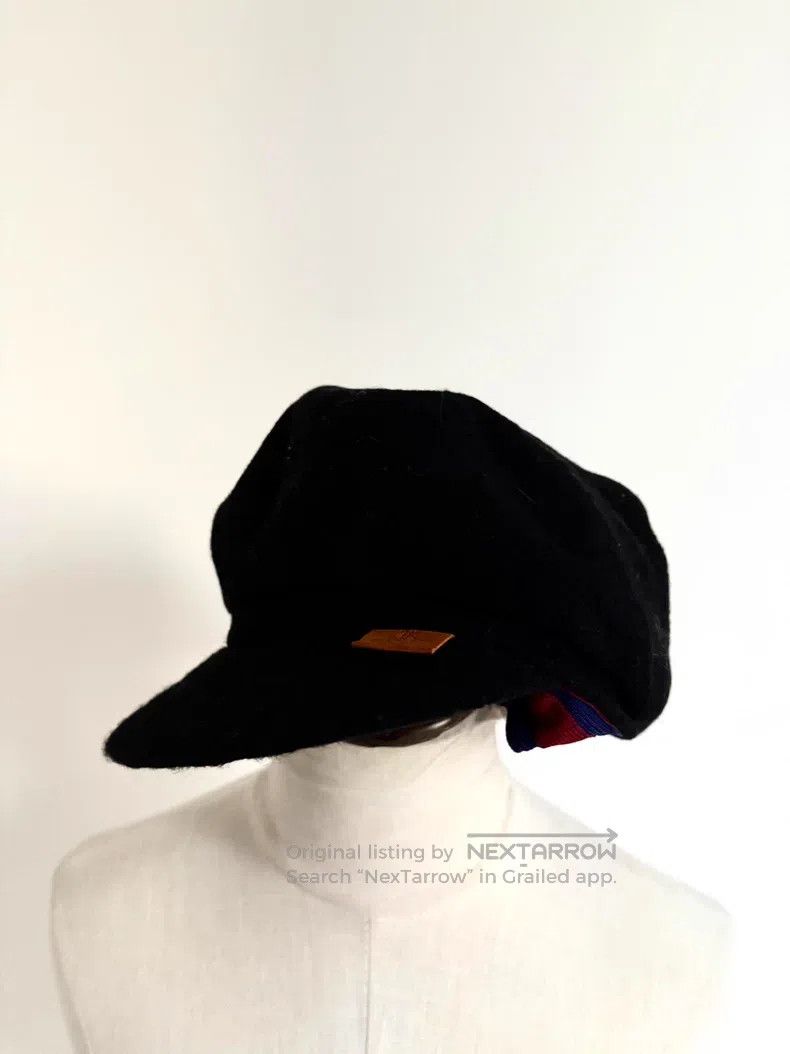 Vivienne Westwood Vivienne Westwood Black Wool Leather Label Saturn Beret Ne Size ONE SIZE - 2 Thumbnail