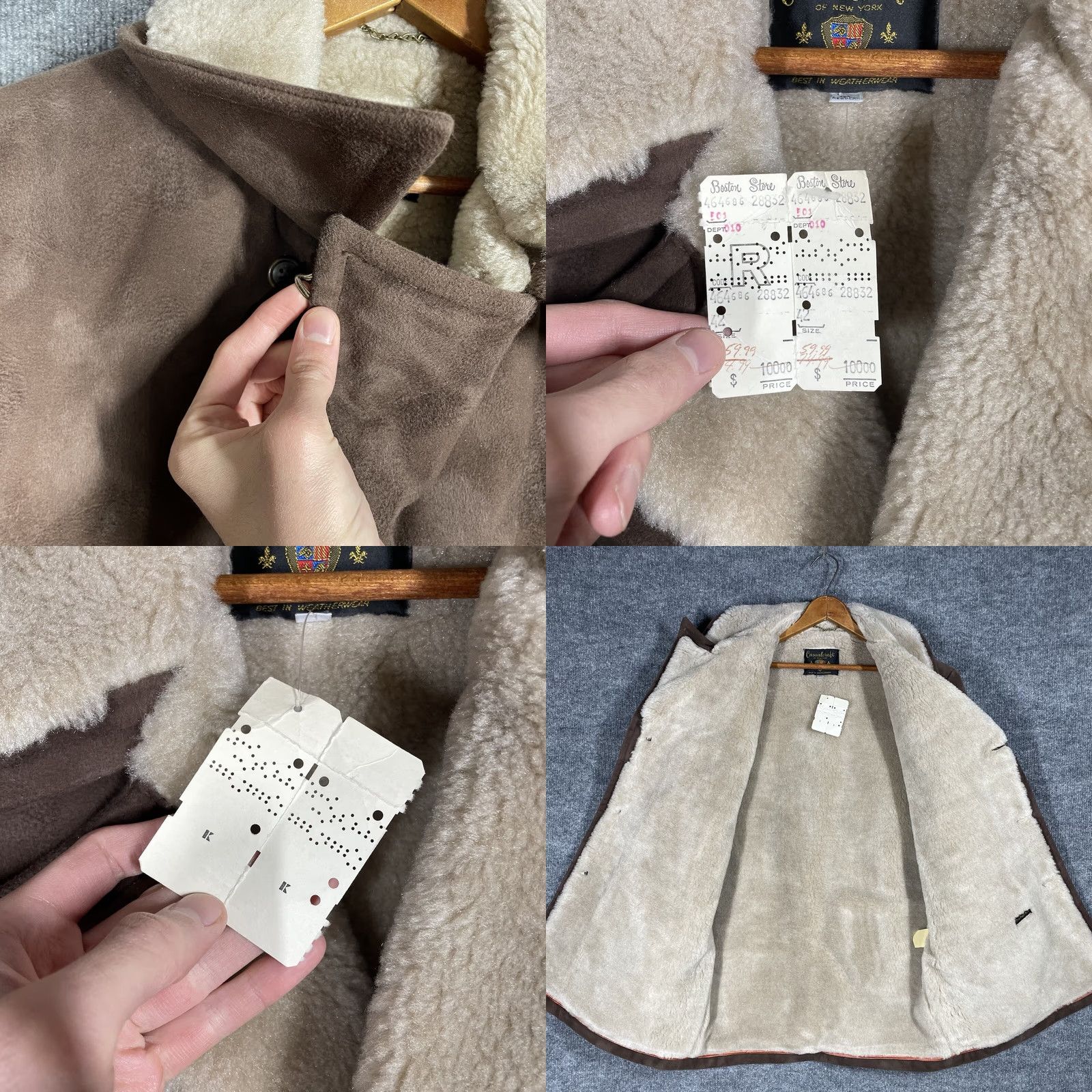 Vintage VINTAGE Casualcraft 60s Heavy Coat Jacket Brushed Cotton Suede Cotton Brown 1960s Casual Mens Girls Boys 42 Regular Size US XS / EU 42 / 0 - 8 Thumbnail