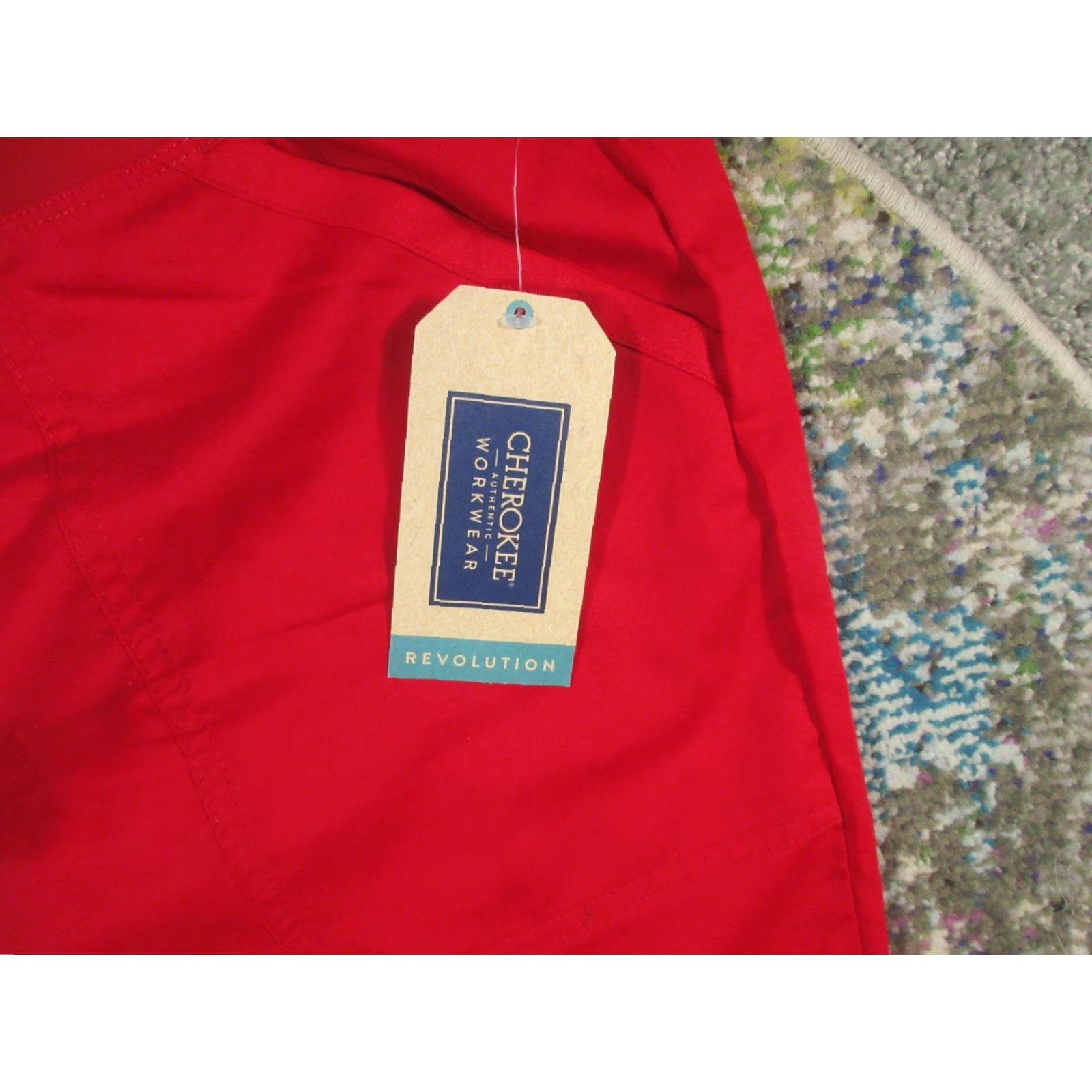 Cherokee Cherokee Workwear Scrub Pants Men's 2XL Red Solid Modern Classic NWT NEW Size US 39 - 6 Thumbnail