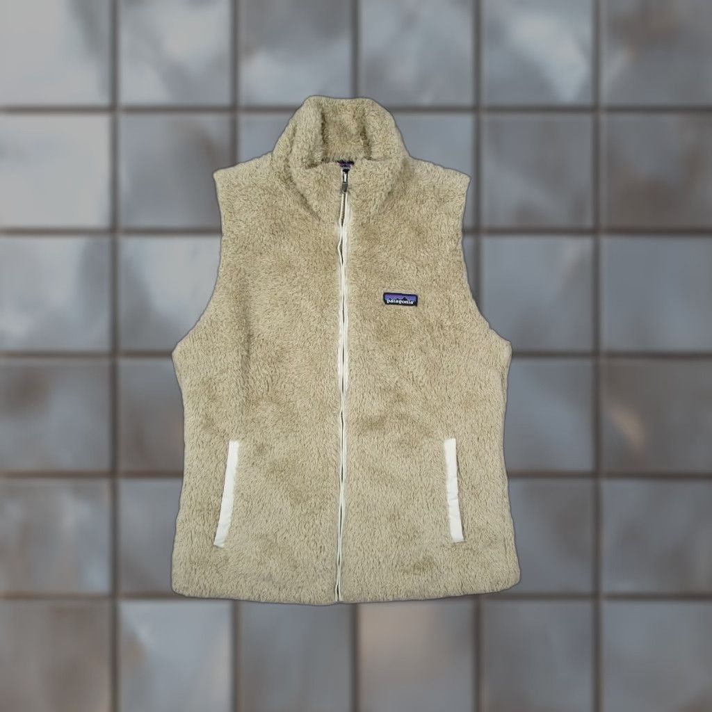 Patagonia PATAGONIA Vest Women Large Beige Los Gatos Fleece Full Zip Khaki Hike Camp Workwear Casual Travel Size L / US 10 / IT 46 - 1 Thumbnail