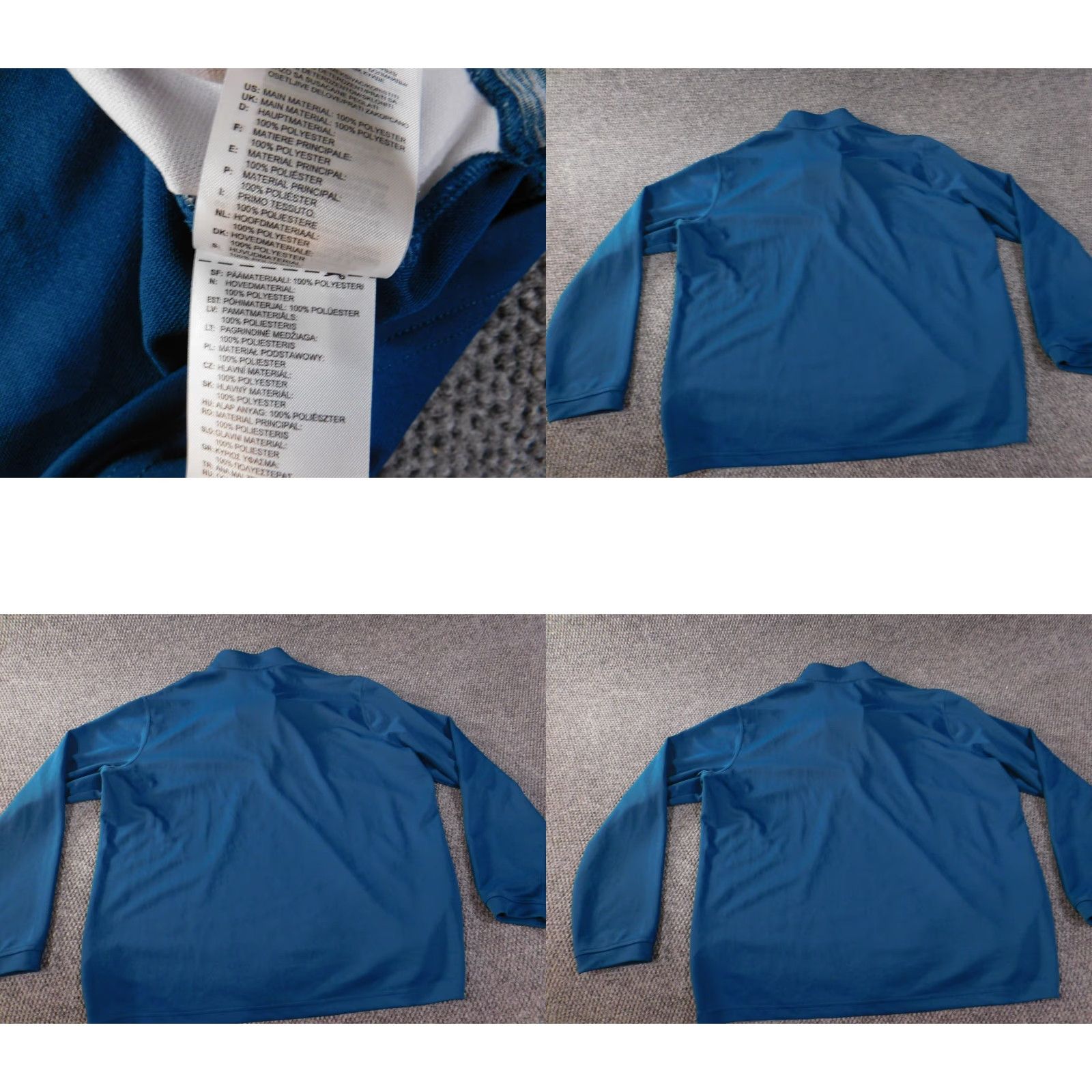 Adidas Adidas Mens Sweatshirt XL blue logo 1/4 zip pullover sweater knit polyester Regular 1/4 Zip Long Sleeve Size US XL / EU 56 / 4 - 8 Thumbnail