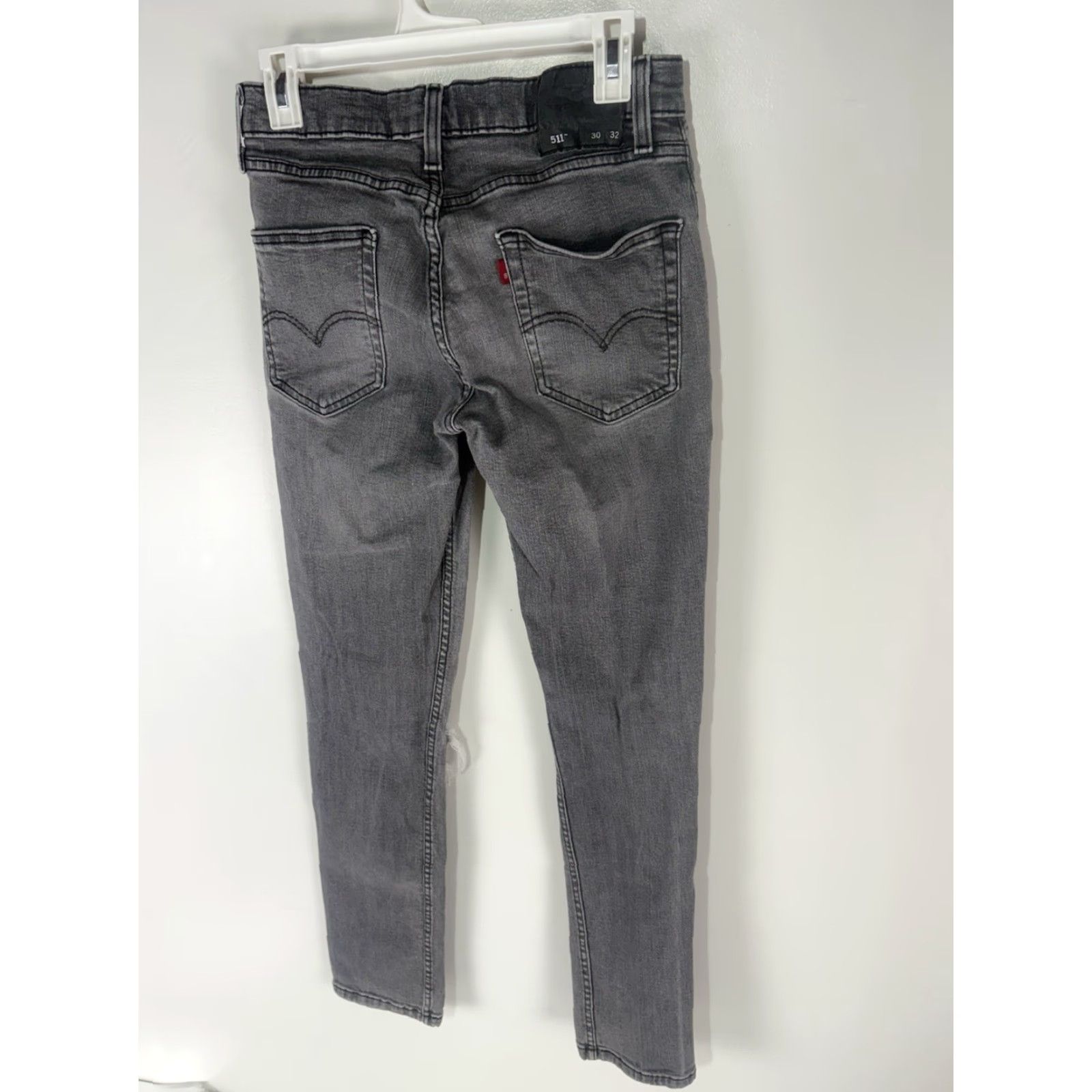Levi's Levi's 511 Distressed Gray Skinny Jeans Men's 30x32 Size US 32 / EU 48 - 5 Thumbnail