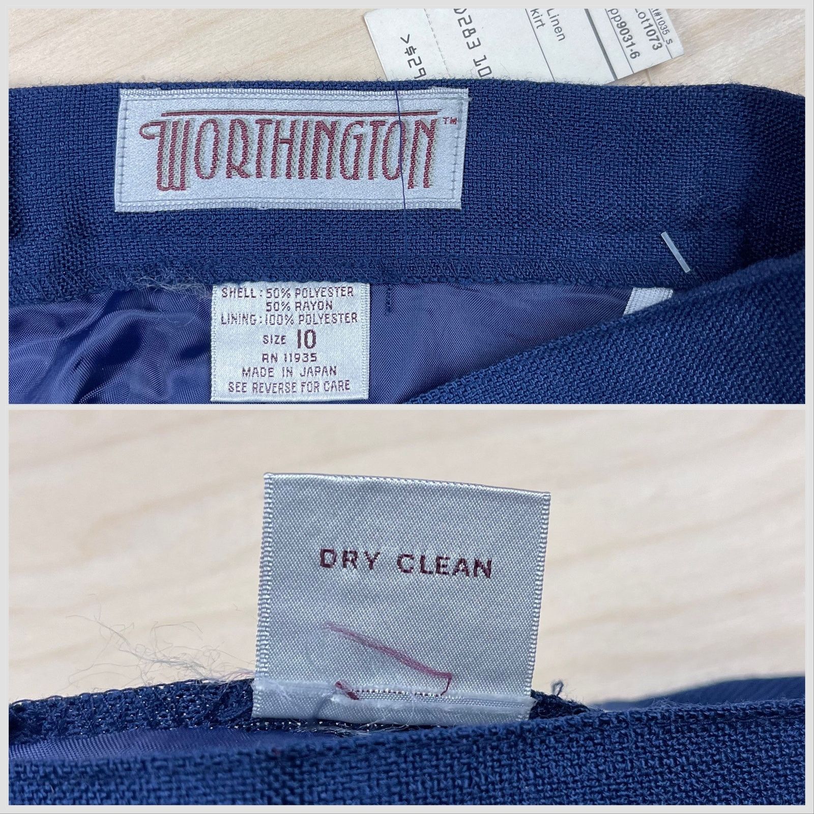 Vintage Vintage 1980s Deadstock Blue High Waisted Midi Skirt Size 27" / US 4 / IT 40 - 4 Thumbnail
