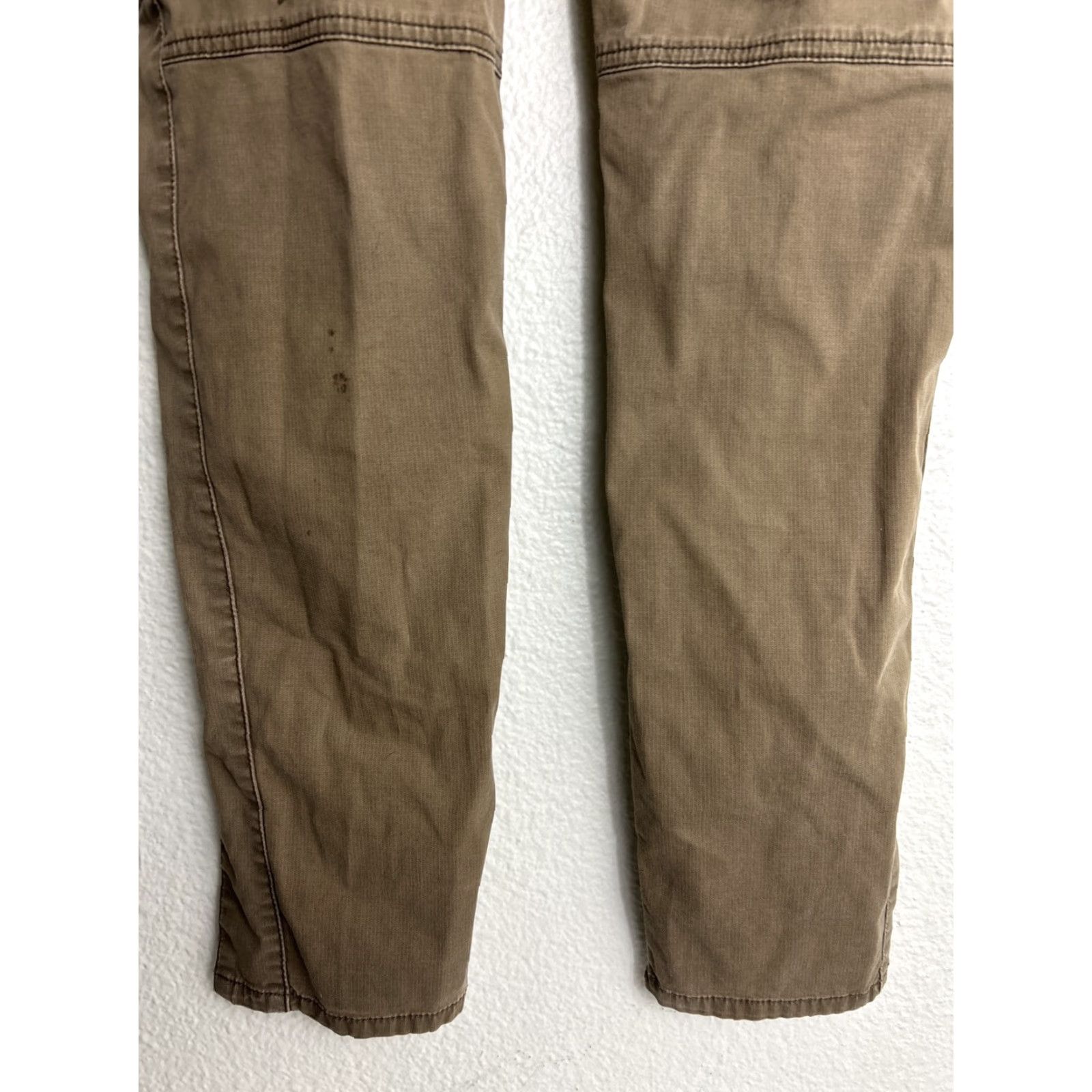 Prana Prana Crestwood Pant Womens Medium Khaki Cargo Pants Drawstring Stains 29x30 Size 32" / US 10 / IT 46 - 7 Thumbnail