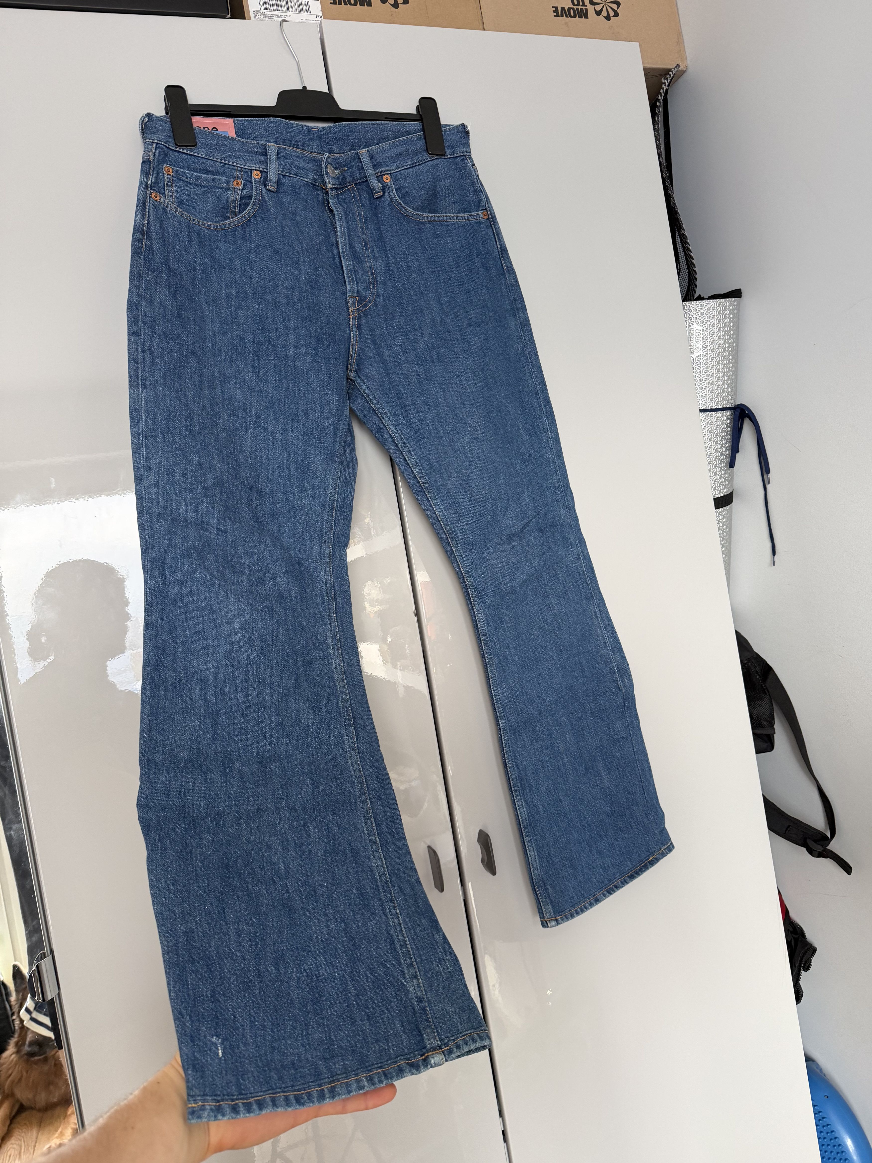 Acne Studios Acne Studios 1992M bootcut Dark Blue denim jeans Size US 33 - 2 Thumbnail