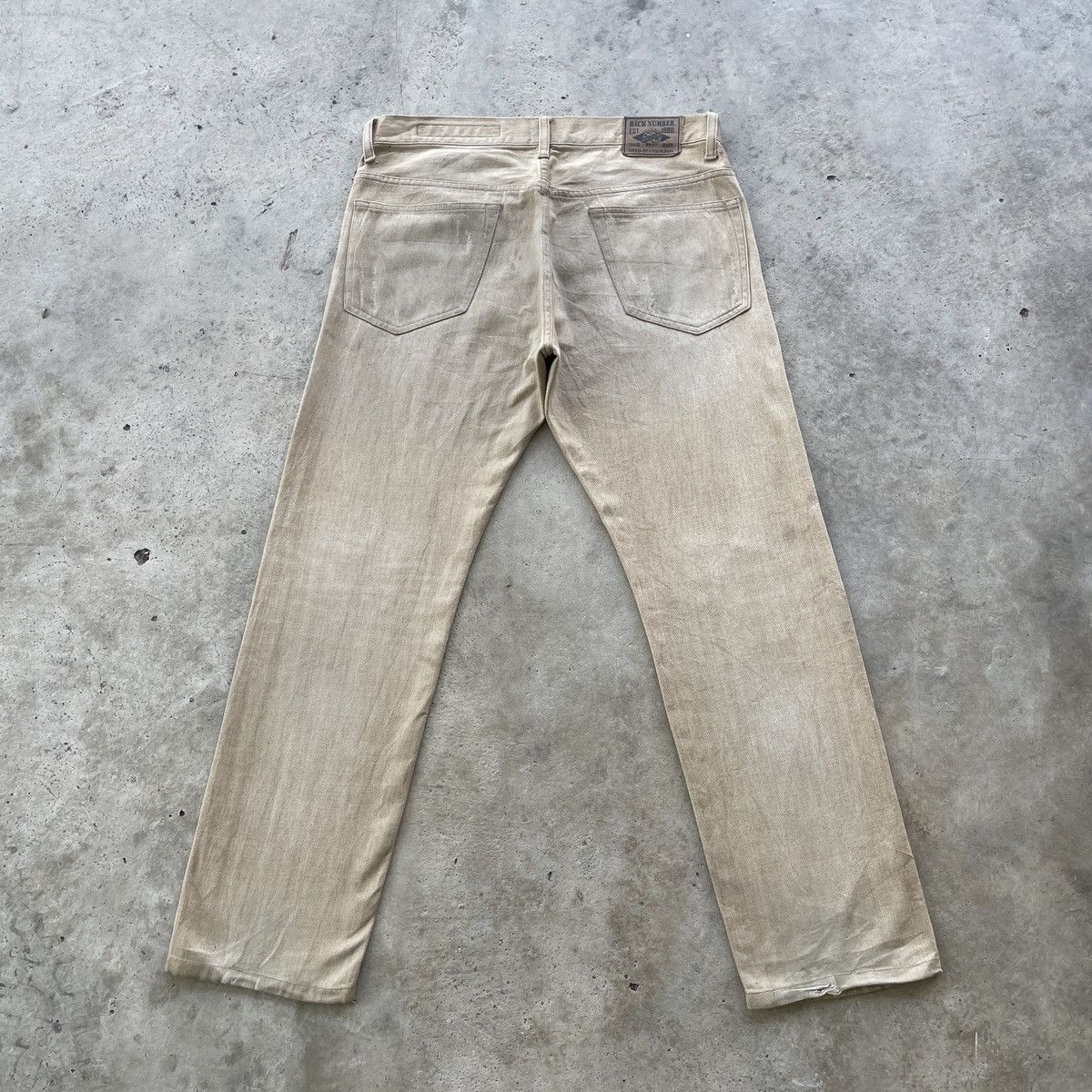 Japanese Brand W33 Vintage Back Number Jeans Distressed Faded Ripped Pants Size US 33 - 12 Thumbnail