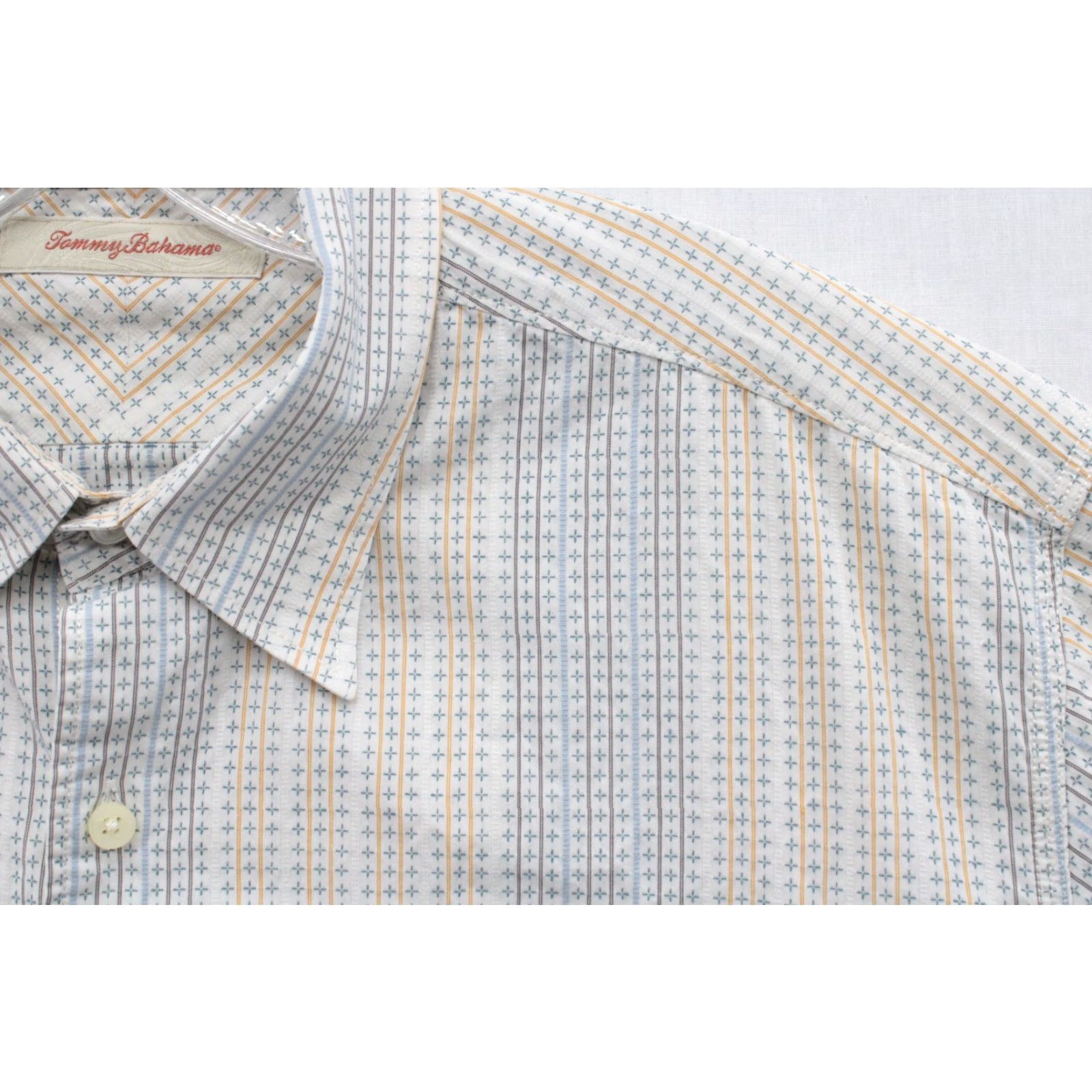 Tommy Bahama Tommy Bahama Shirt Men's XL Beige Long Sleeve Cotton Preppy Vacation Casual Button-Up Shirt Size US XL / EU 56 / 4 - 3 Thumbnail