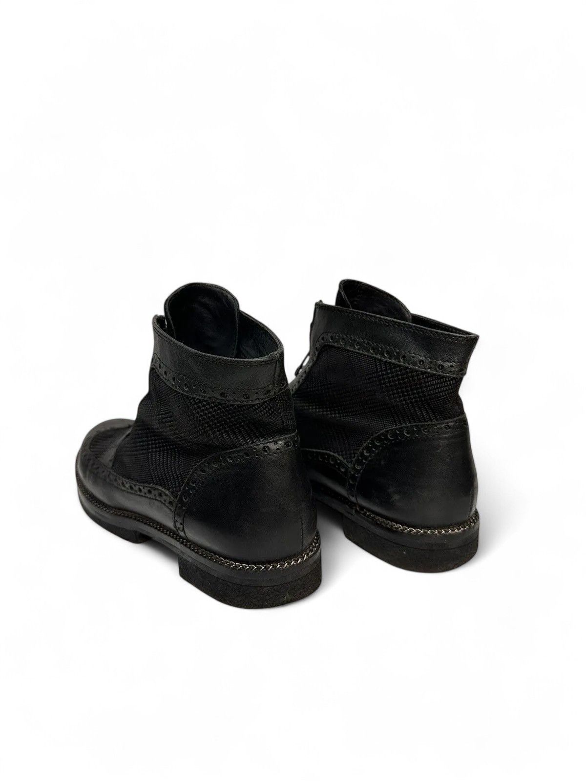 A.S.98 Vintage Orsace Black Leather Brogue Zip Gothic Avantgarde Size US 8 / IT 38 - 6 Thumbnail