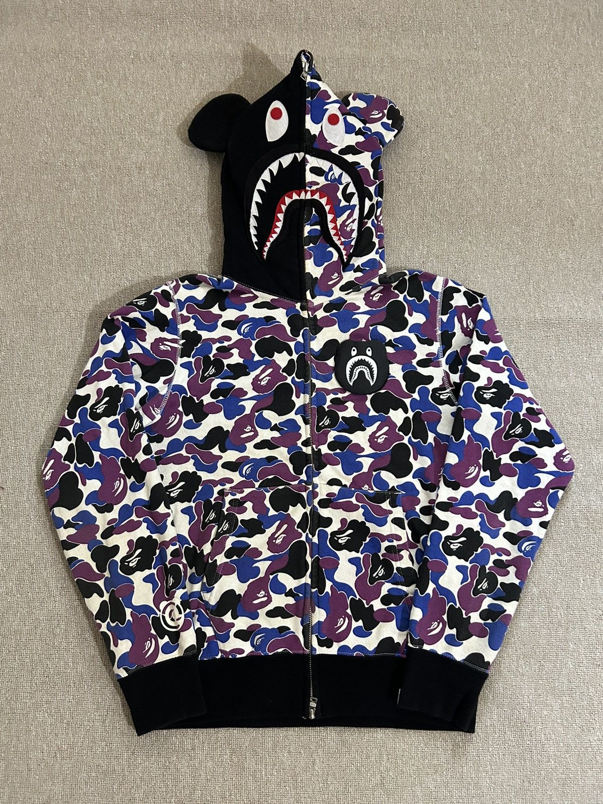 Bape Bape x Medicom Hong Kong 12th Anniversary Shark Hoodie | Grailed