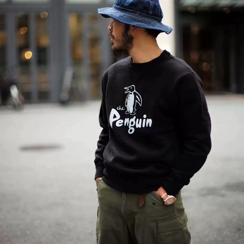 The Real McCoy Fleece-Lined Penguin Man Vintage Hoodie