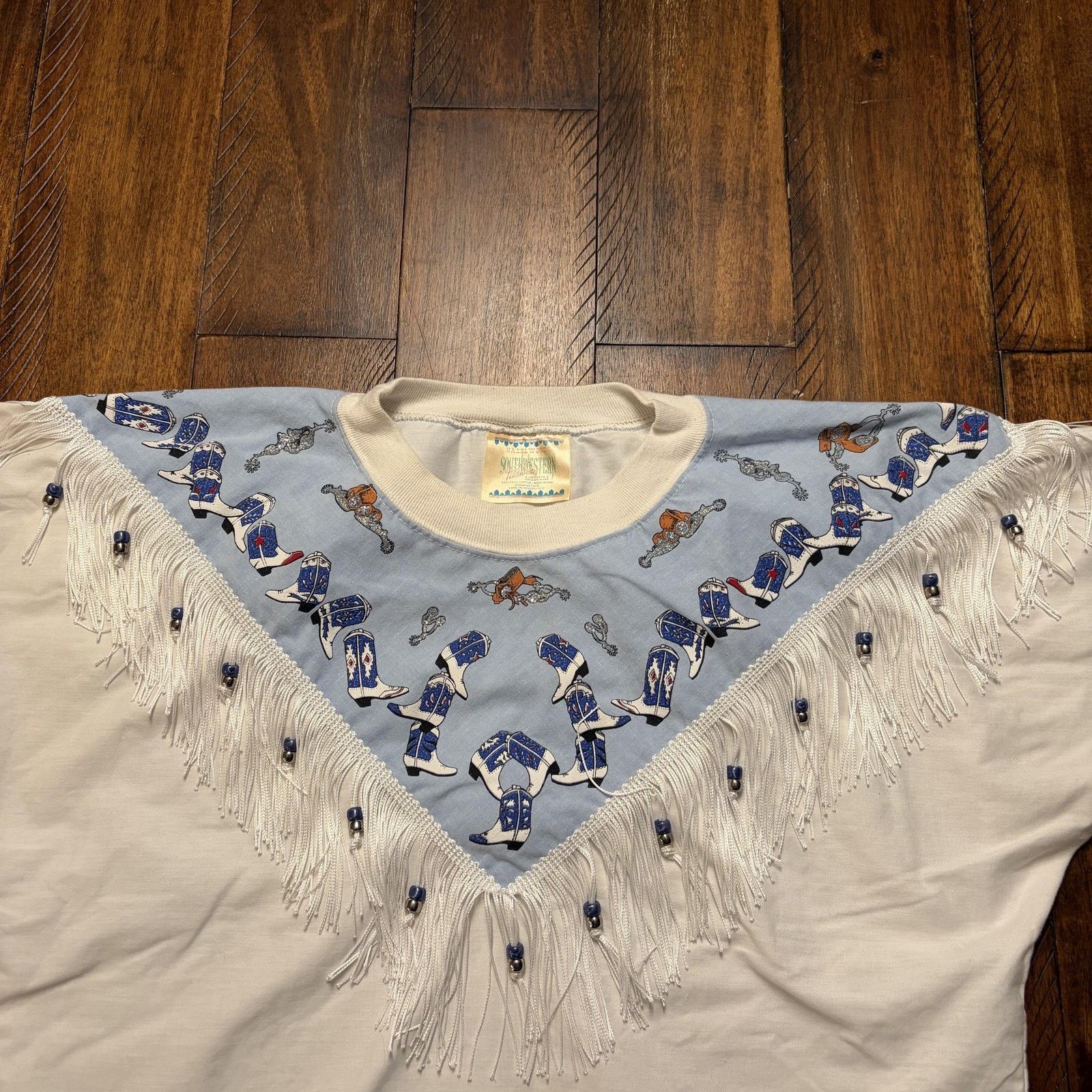 Vintage Vtg Hazelwood Southwestern Fashions Shirt Womens M Fringe Size M / US 6-8 / IT 42-44 - 3 Thumbnail