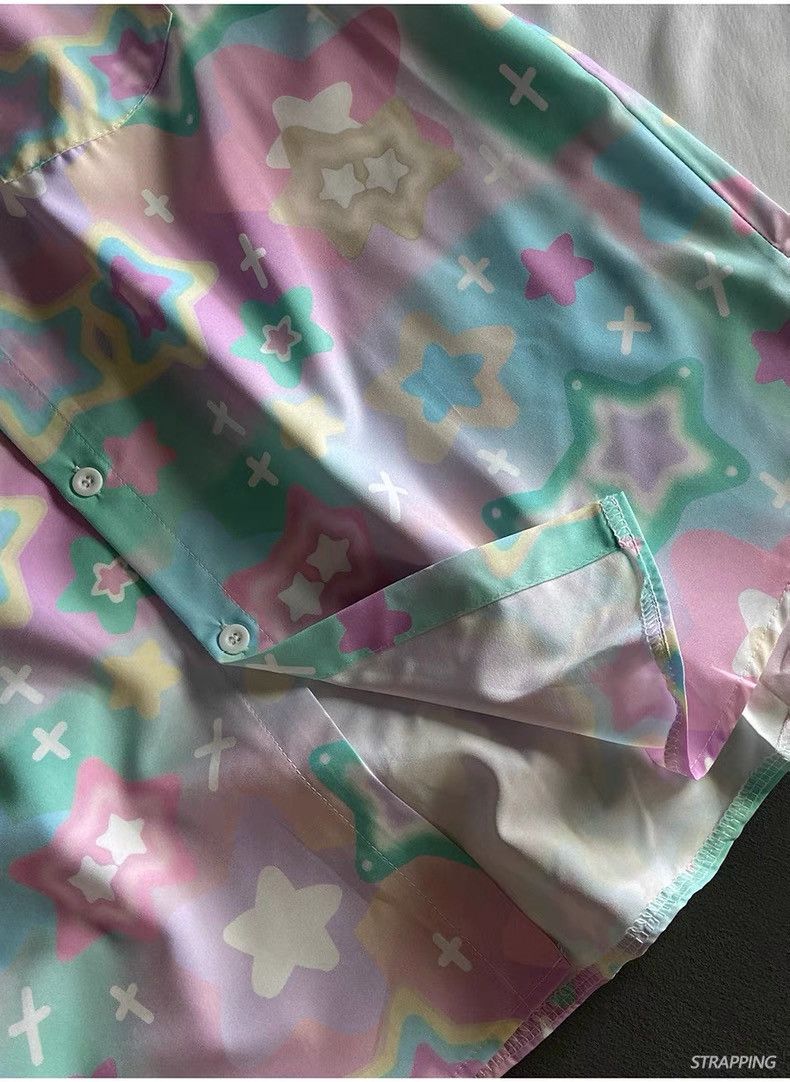 Other Galaxy Space Carton Button Up Short Sleeve Shirt Size US M / EU 48-50 / 2 - 8 Thumbnail