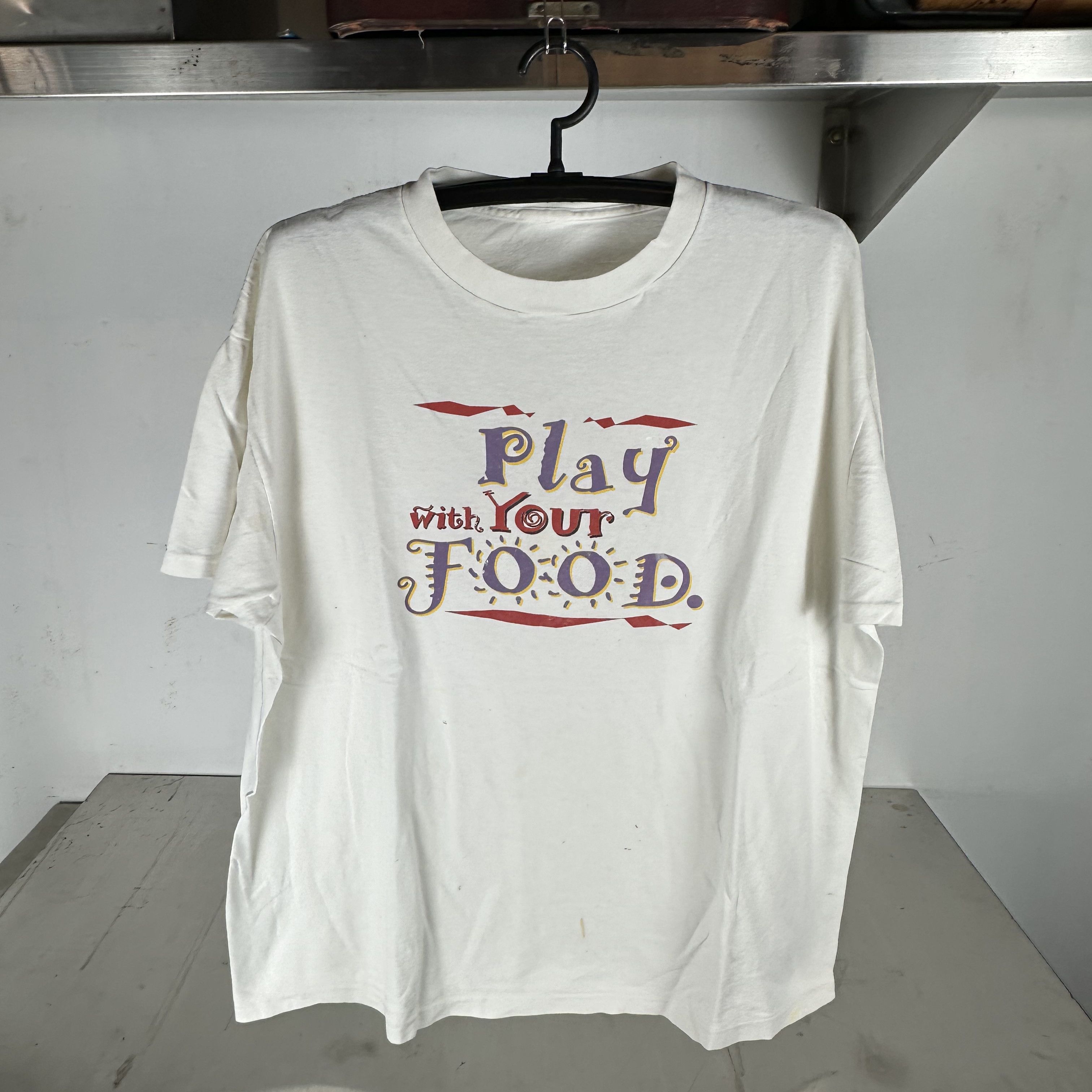 Vintage Vintage 90s Compaq CD-Rom Play With Your Food Promo T-Shirt Size US XL / EU 56 / 4 - 1 Thumbnail